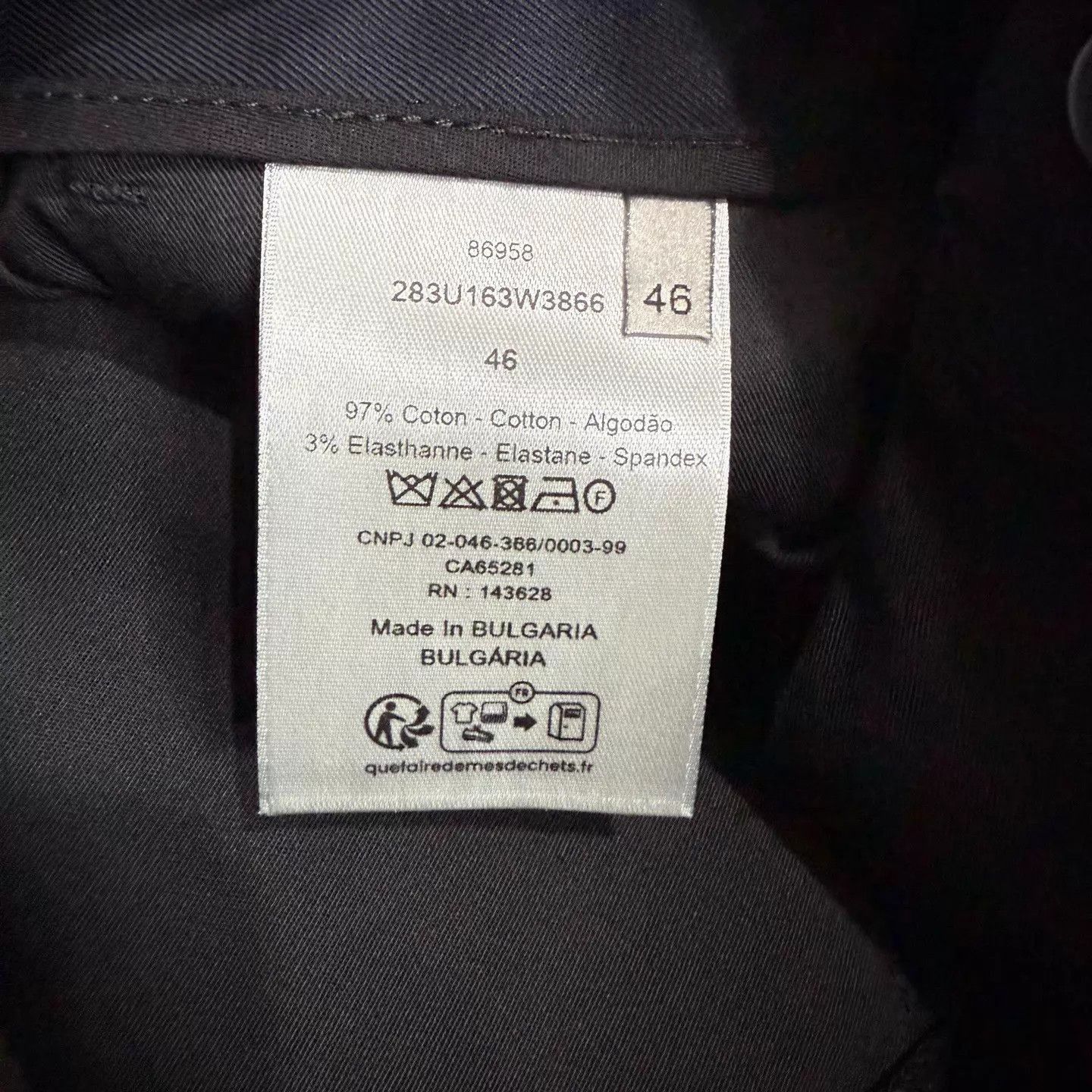 Dior Black Casual Pants Size 30 Size US 30 / EU 46 - 4 Thumbnail
