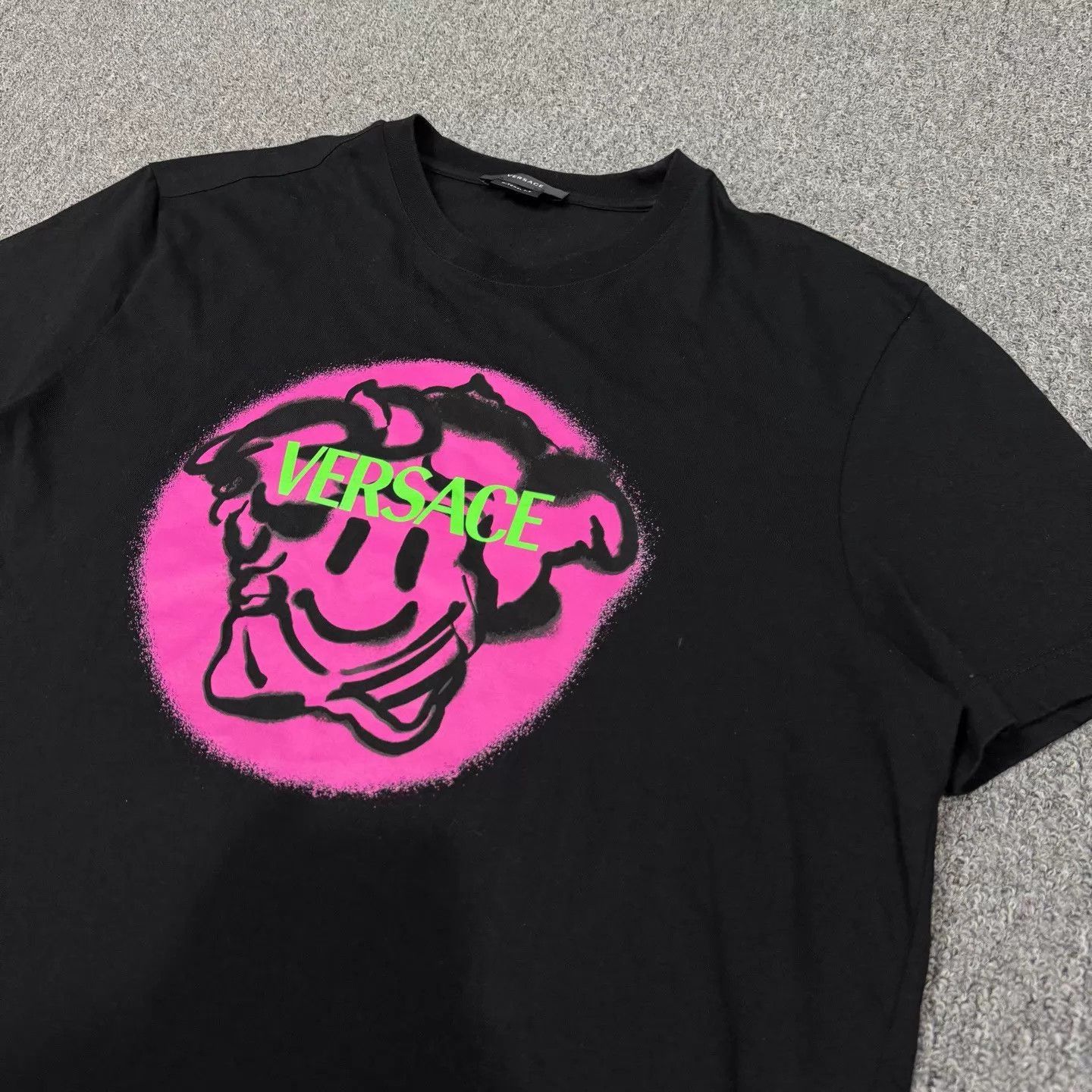 Versace Black Short Sleeve Graphic T-Shirt Size US M / EU 48-50 / 2 - 3 Thumbnail