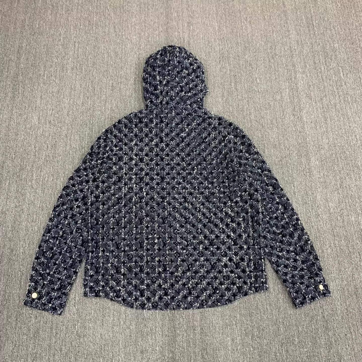 Louis Vuitton Blue Patterned Hoodie with Drawstring - Size M Size US M / EU 48-50 / 2 - 2 Thumbnail