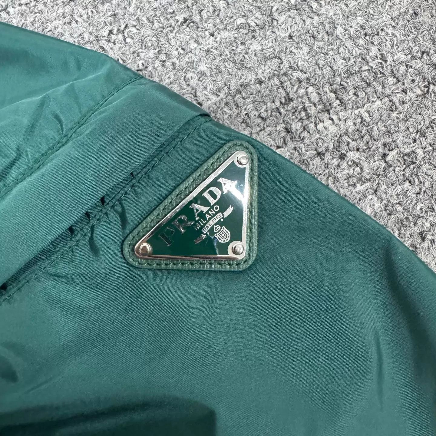 Prada Green Hooded Lightweight Jacket Size M Size US M / EU 48-50 / 2 - 4 Thumbnail