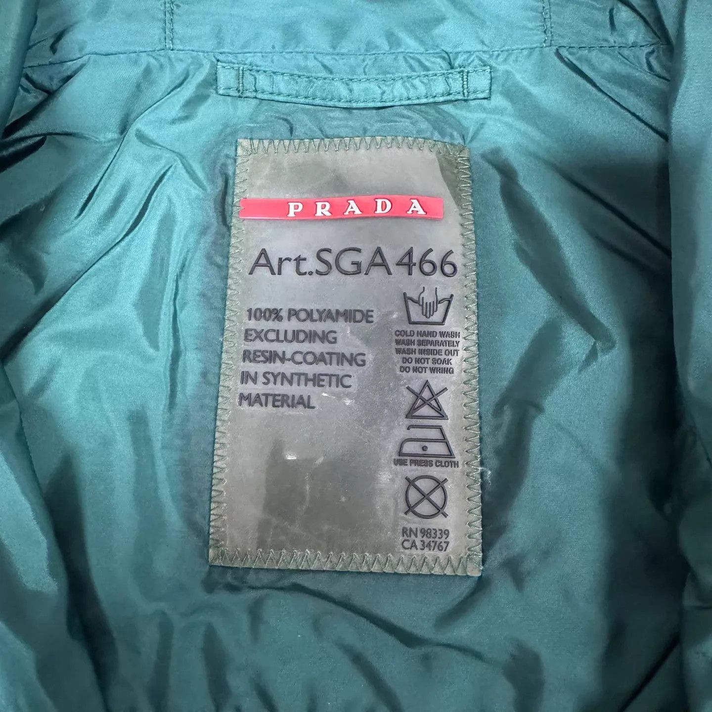 Prada Green Hooded Lightweight Jacket Size M Size US M / EU 48-50 / 2 - 6 Thumbnail