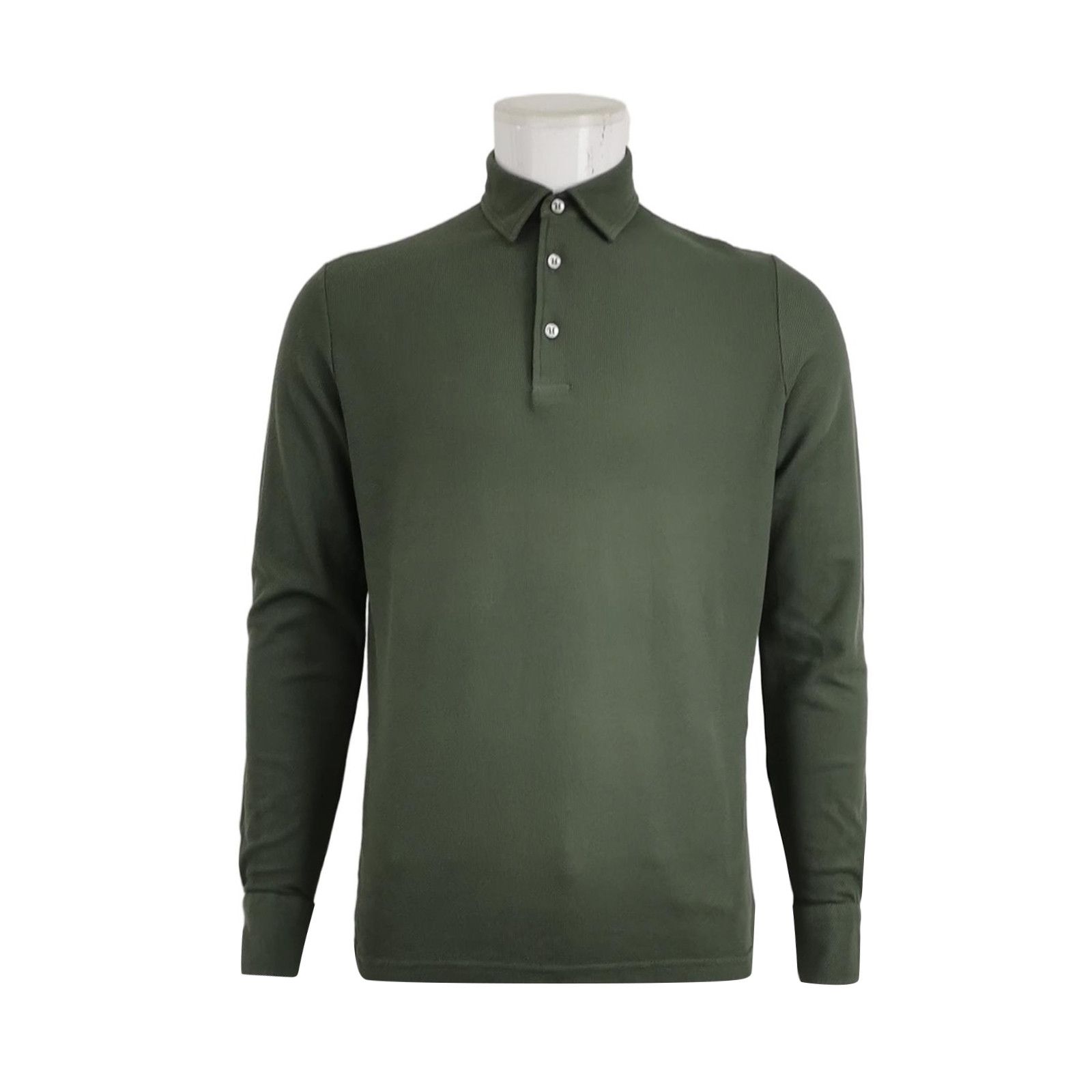 Loro Piana Loro Piana Green Long-Sleeve Polo Shirt XXL Size US S / EU 44-46 / 1 - 2 Thumbnail