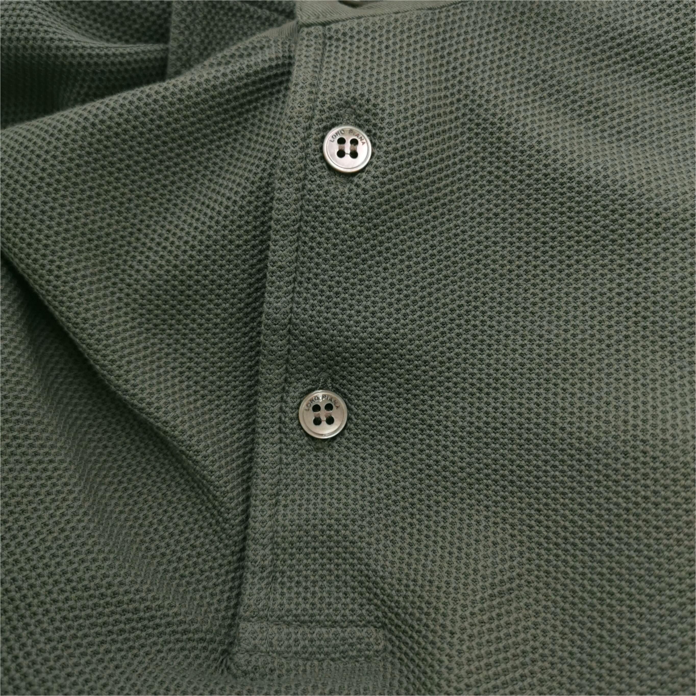 Loro Piana Loro Piana Green Long-Sleeve Polo Shirt XXL Size US S / EU 44-46 / 1 - 5 Thumbnail