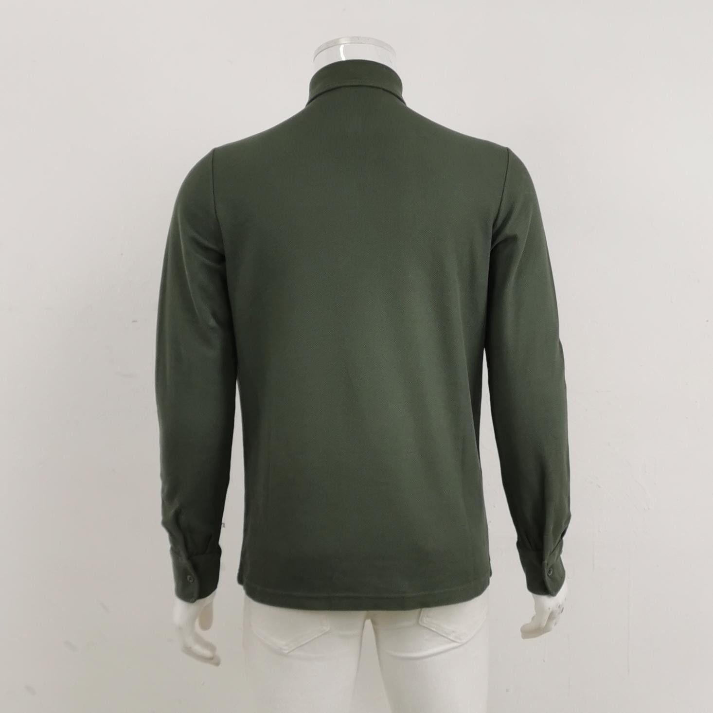 Loro Piana Loro Piana Green Long-Sleeve Polo Shirt XXL Size US S / EU 44-46 / 1 - 4 Thumbnail