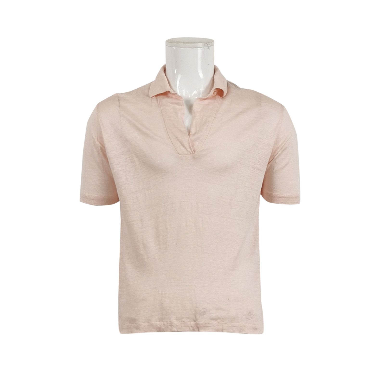 Loro Piana Loro Piana Linen Solid Lapel Collar T-Shirt S Size US S / EU 44-46 / 1 - 2 Thumbnail