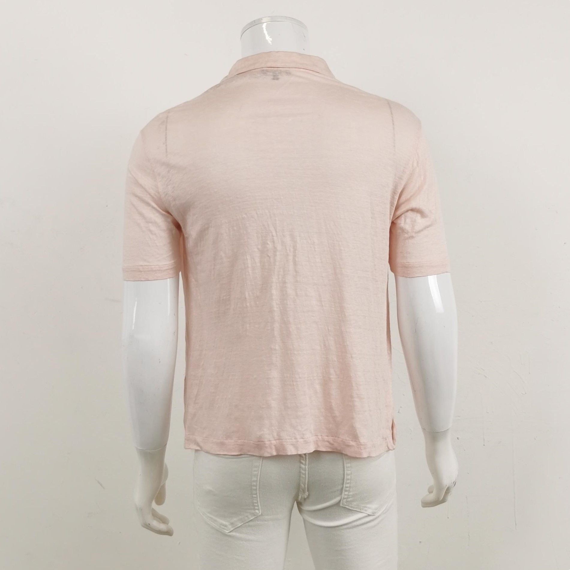 Loro Piana Loro Piana Linen Solid Lapel Collar T-Shirt S Size US S / EU 44-46 / 1 - 3 Thumbnail