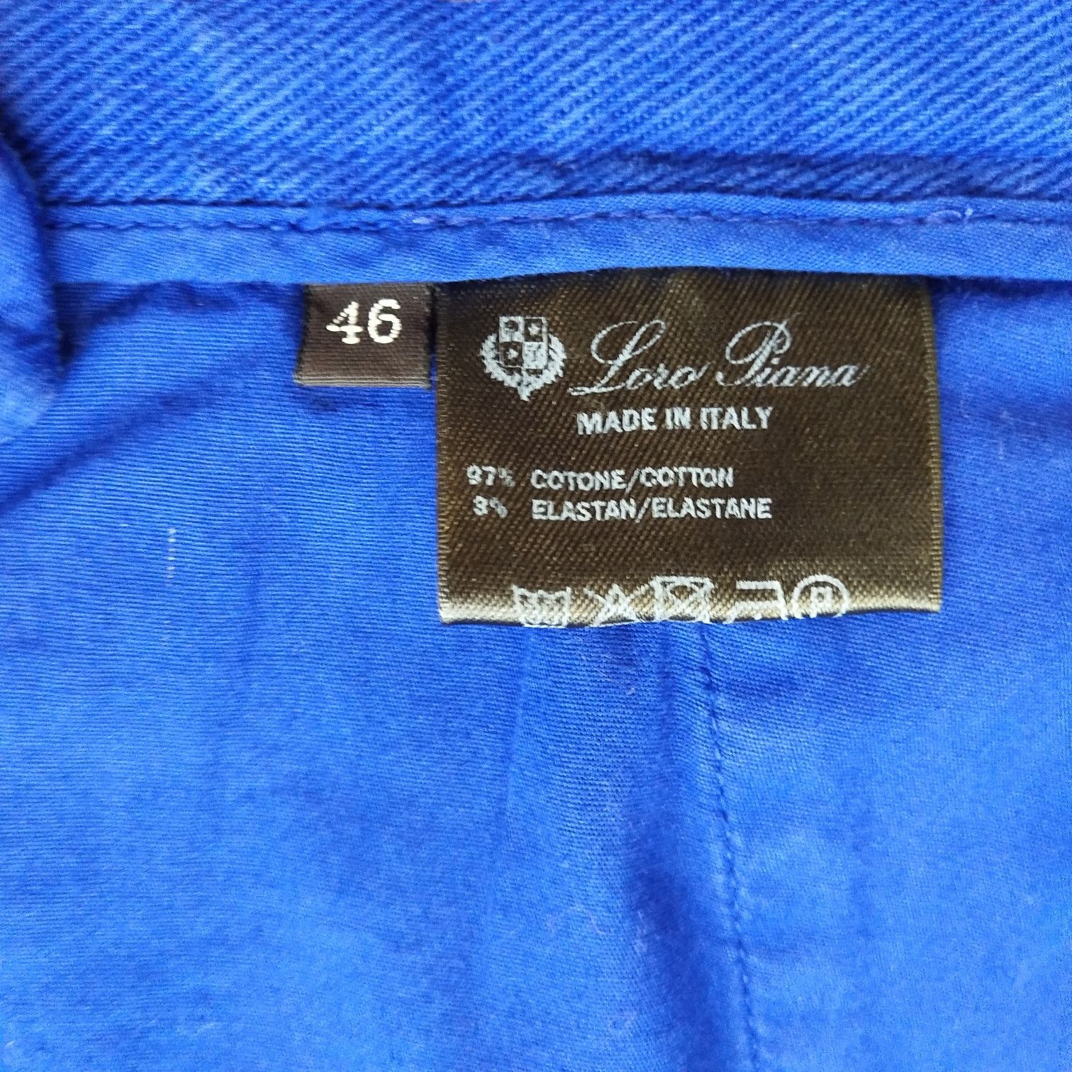 Loro Piana Loro Piana Blue Cotton-Linen Straight-Leg Pants M Size US 36 / EU 52 - 16 Thumbnail
