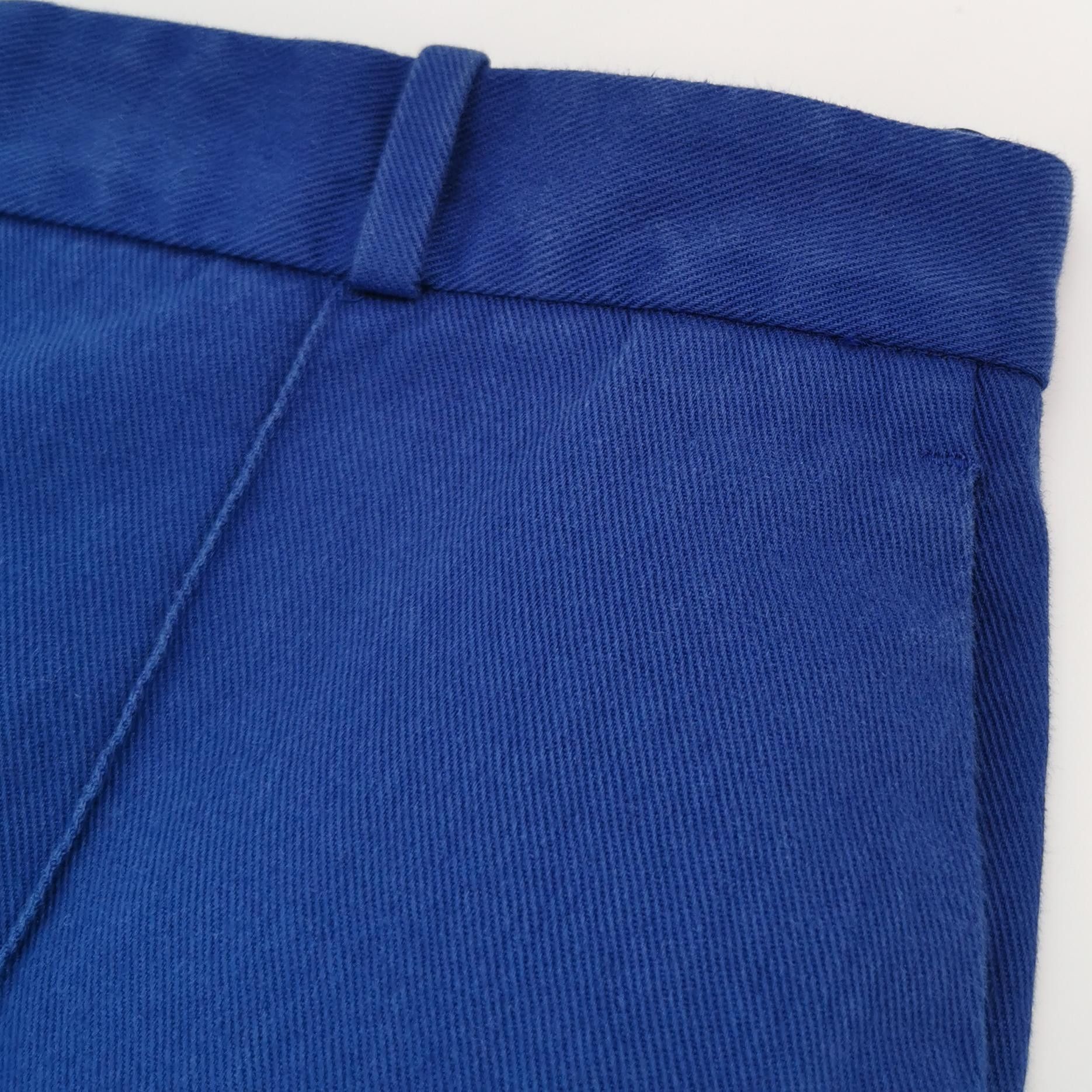 Loro Piana Loro Piana Blue Cotton-Linen Straight-Leg Pants M Size US 36 / EU 52 - 7 Thumbnail