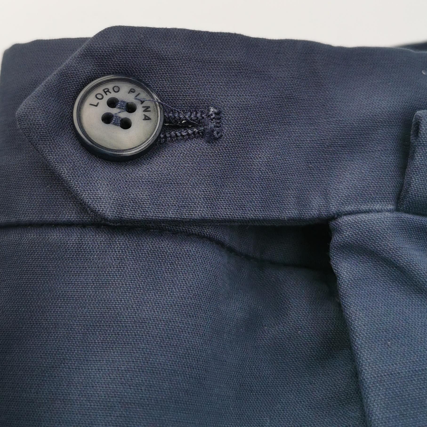 Loro Piana Loro Piana M Navy Straight-Leg Pants Size US 36 / EU 52 - 7 Thumbnail