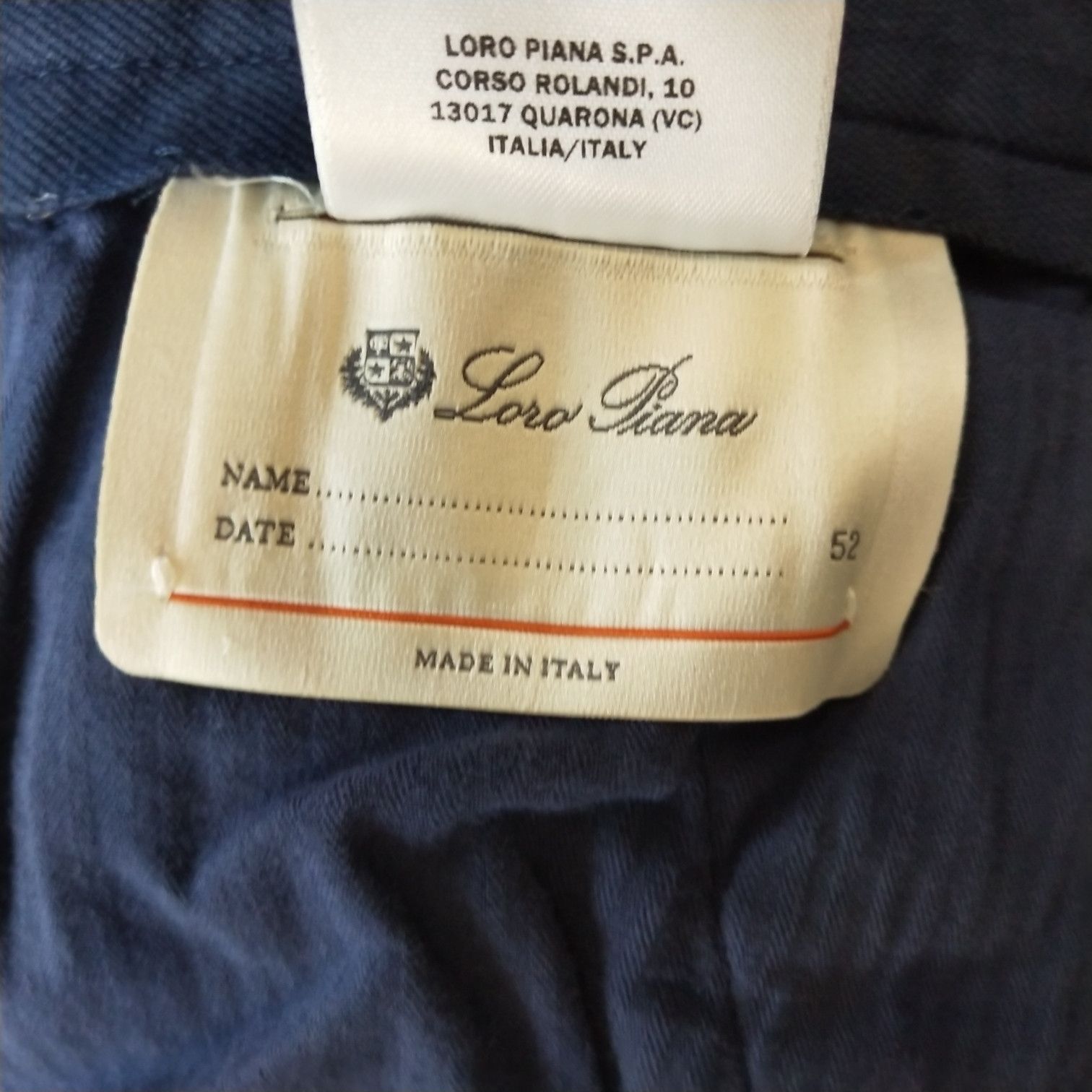 Loro Piana Loro Piana M Navy Straight-Leg Pants Size US 36 / EU 52 - 18 Thumbnail