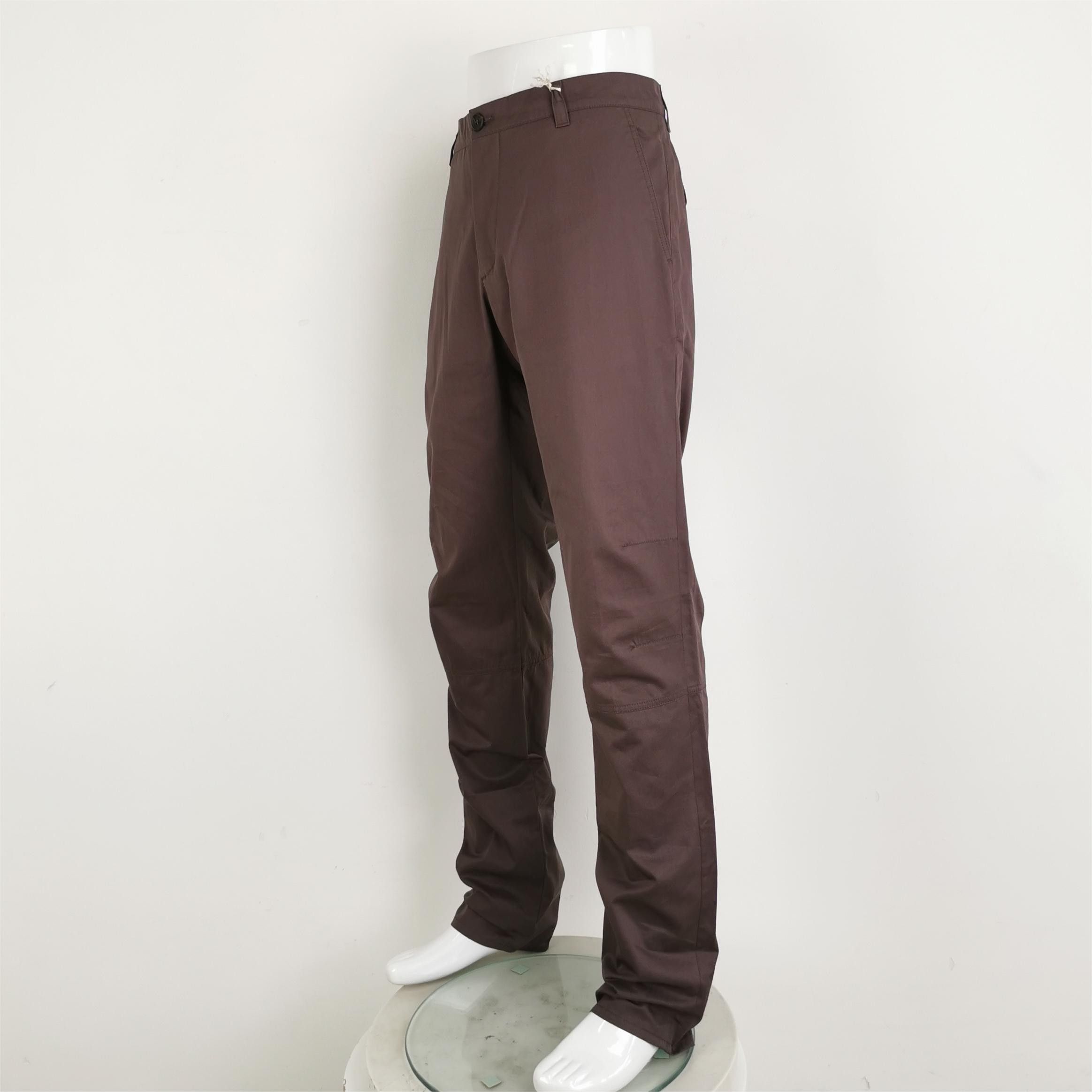 Brunello Cucinelli Brunello Cucinelli Men's Brown Cotton Slim-Fit Pants Size US 34 / EU 50 - 3 Thumbnail