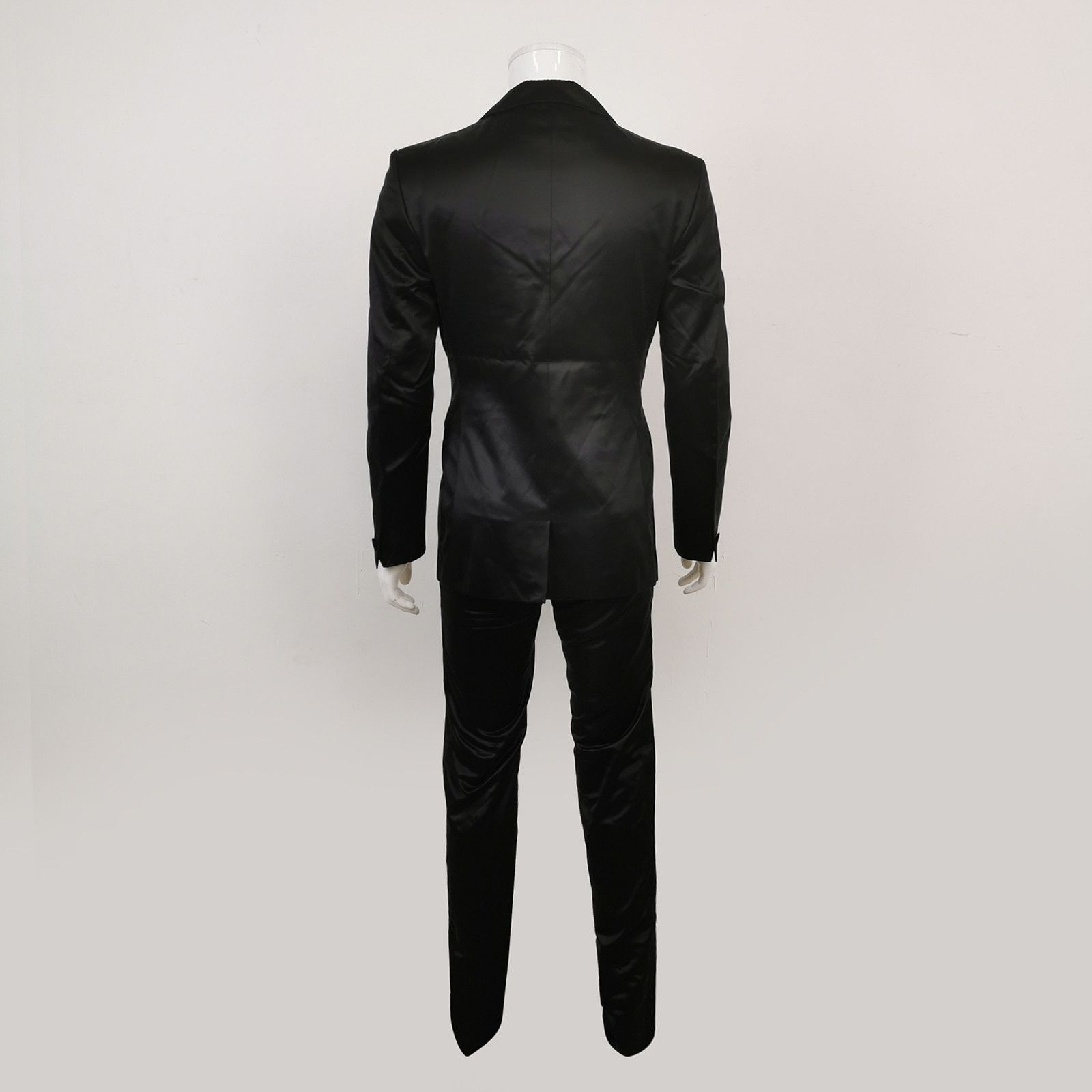 Versace Black Satin Lapel Formal Suit Set Size US S / EU 44-46 / 1 - 3 Thumbnail