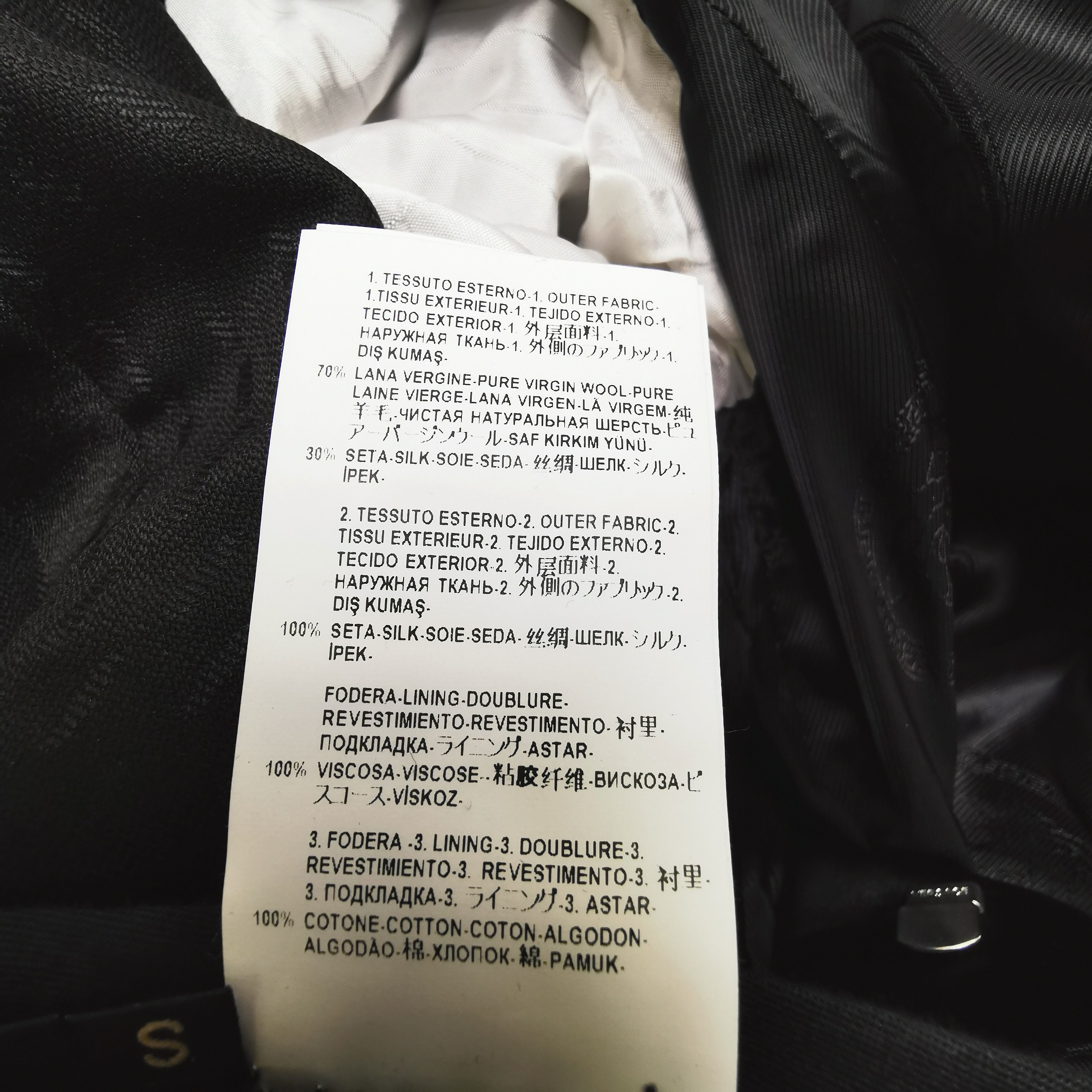 Versace Black Formal Slim-Fit Suit with Satin Lapel Size US S / EU 44-46 / 1 - 17 Thumbnail