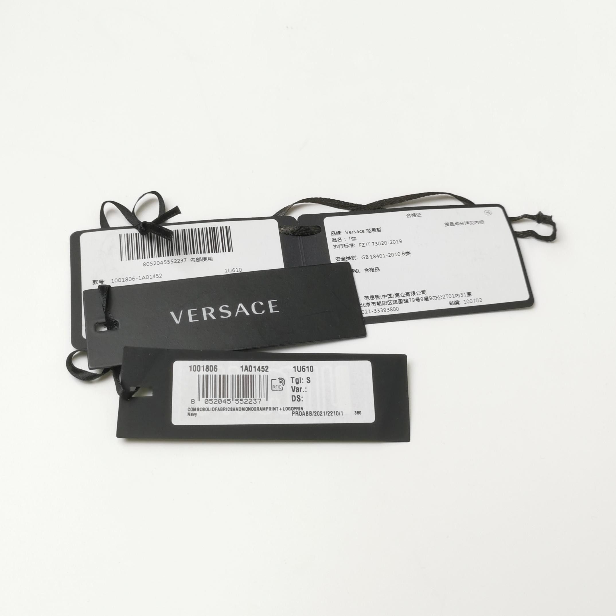 Versace Versace S Cotton Colorblock Logo Crew Neck T-Shirt Size US S / EU 44-46 / 1 - 7 Thumbnail