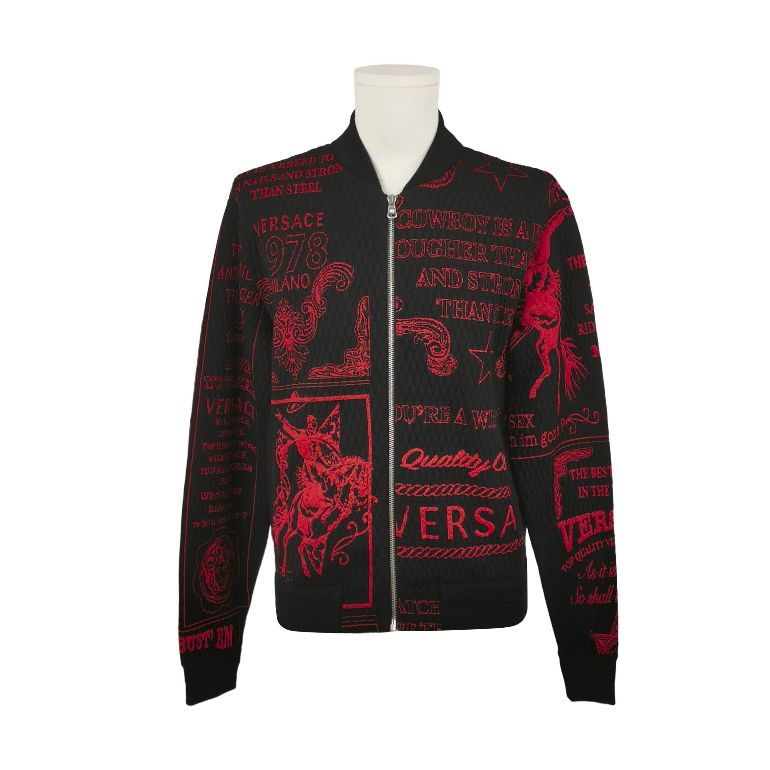 Versace Versace S Wool Printed Zip Jacket Size US S / EU 44-46 / 1 - 2 Thumbnail