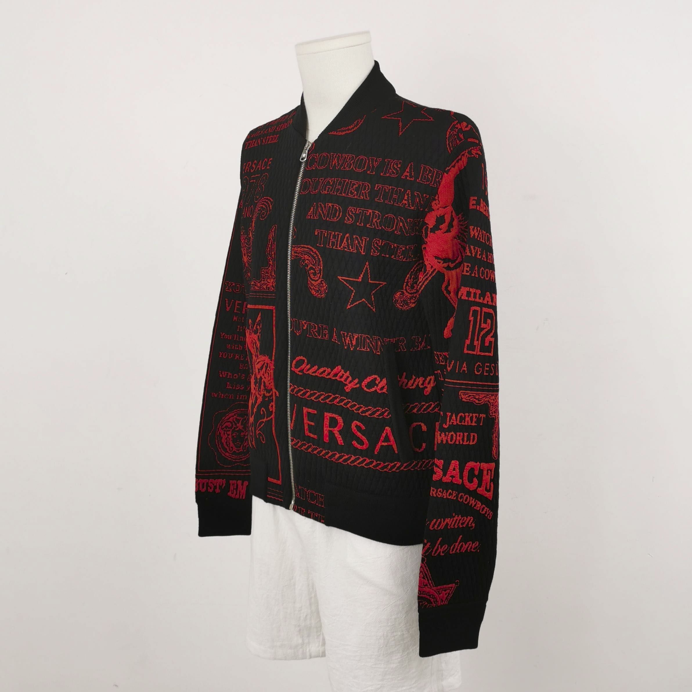 Versace Versace S Wool Printed Zip Jacket Size US S / EU 44-46 / 1 - 3 Thumbnail