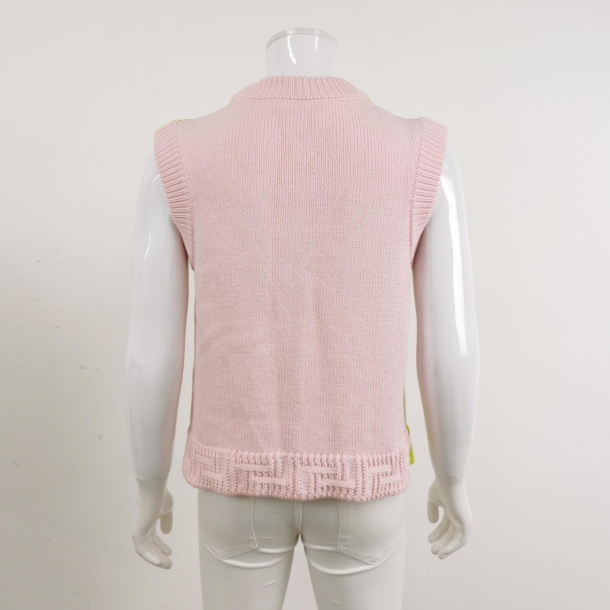 Versace Versace M Cotton Colorblock Logo Short-Sleeve Top Size US XS / EU 42 / 0 - 3 Thumbnail