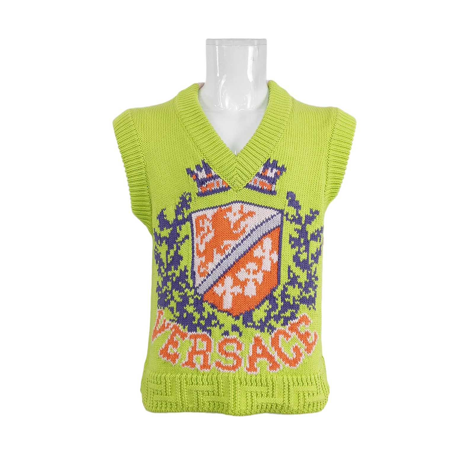 Versace Versace M Cotton Colorblock Logo Short-Sleeve Top Size US XS / EU 42 / 0 - 2 Thumbnail