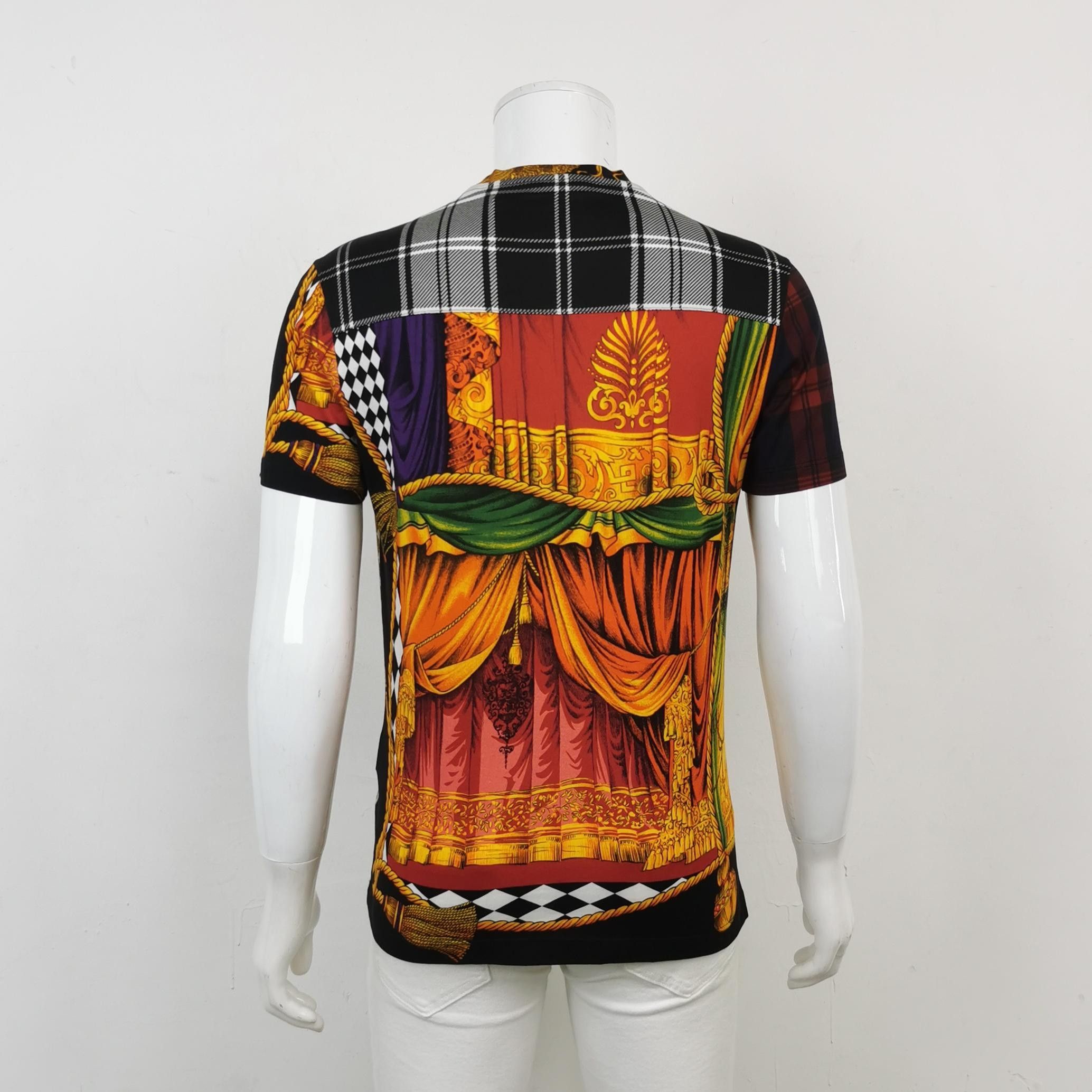 Versace Versace Cotton Patchwork Print Crew Neck T-Shirt S Size US S / EU 44-46 / 1 - 4 Thumbnail