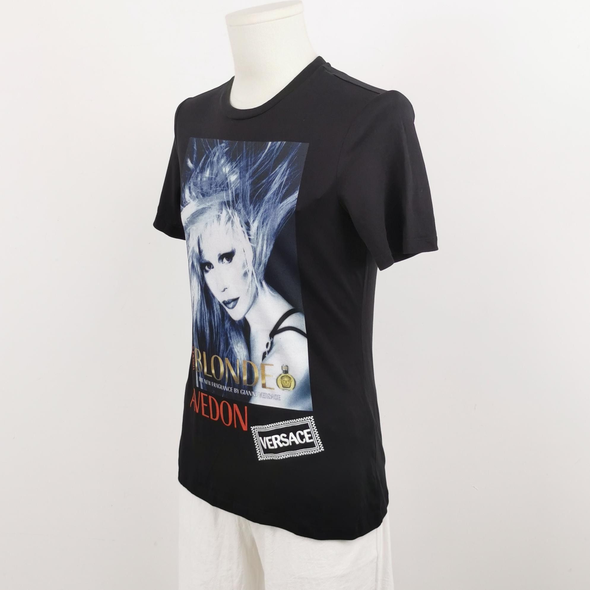 Versace Versace XS Cotton Portrait Logo Print Crew Neck T-Shirt Size US XS / EU 42 / 0 - 3 Thumbnail