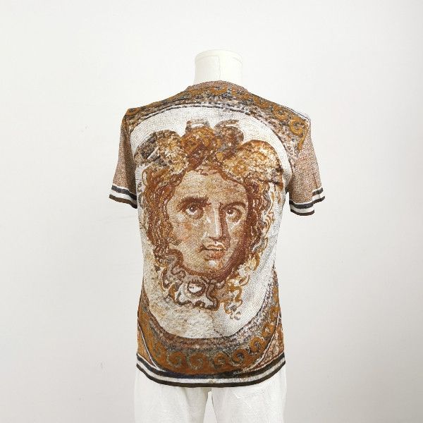 Versace Versace Men's XS Mosaic Print Cotton T-Shirt Size US XS / EU 42 / 0 - 5 Thumbnail
