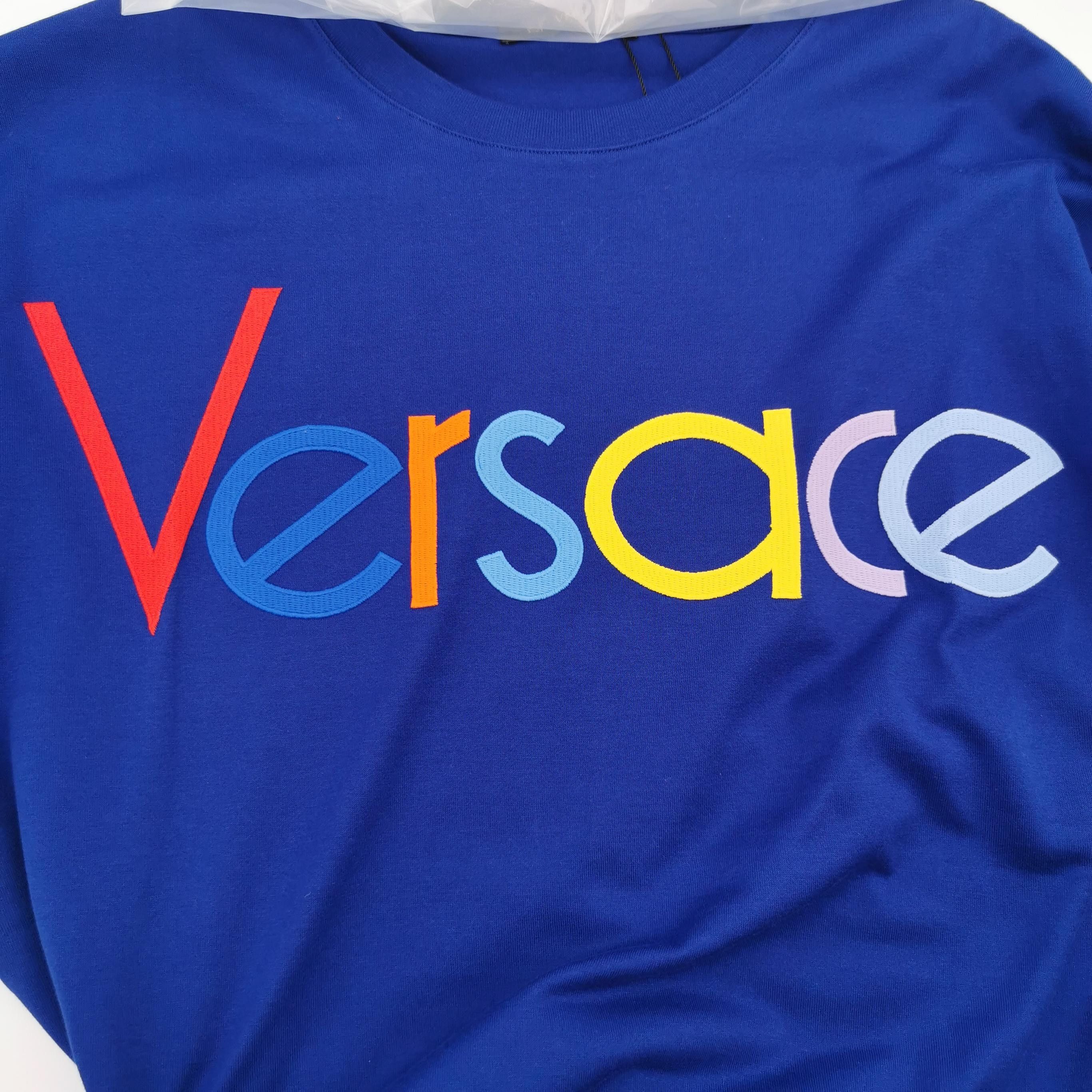 Versace Black & Blue Geometric Short-Sleeve Polo Size US S / EU 44-46 / 1 - 7 Thumbnail