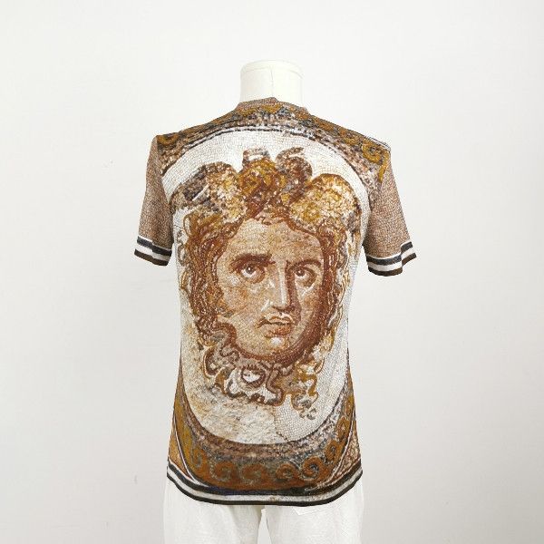 Versace Versace S Size Cotton Mosaic Print Crewneck T-Shirt Size US XS / EU 42 / 0 - 5 Thumbnail