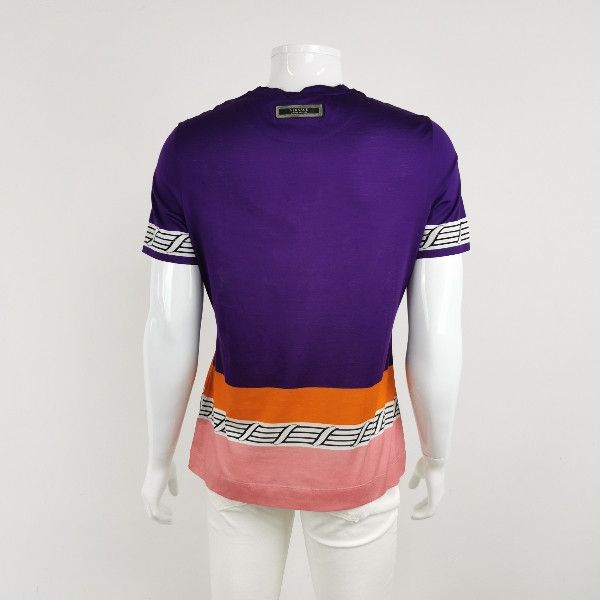 Versace Versace M Cotton Colorblock Graphic Crewneck T-Shirt Size US S / EU 44-46 / 1 - 6 Thumbnail