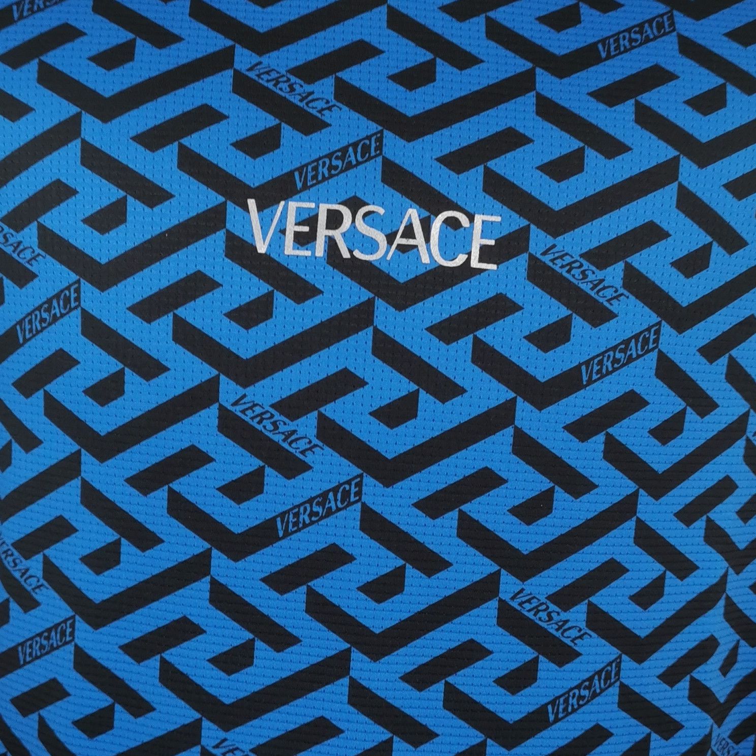 Versace Versace Blue Pattern Crew Neck T-Shirt M Size US M / EU 48-50 / 2 - 6 Thumbnail