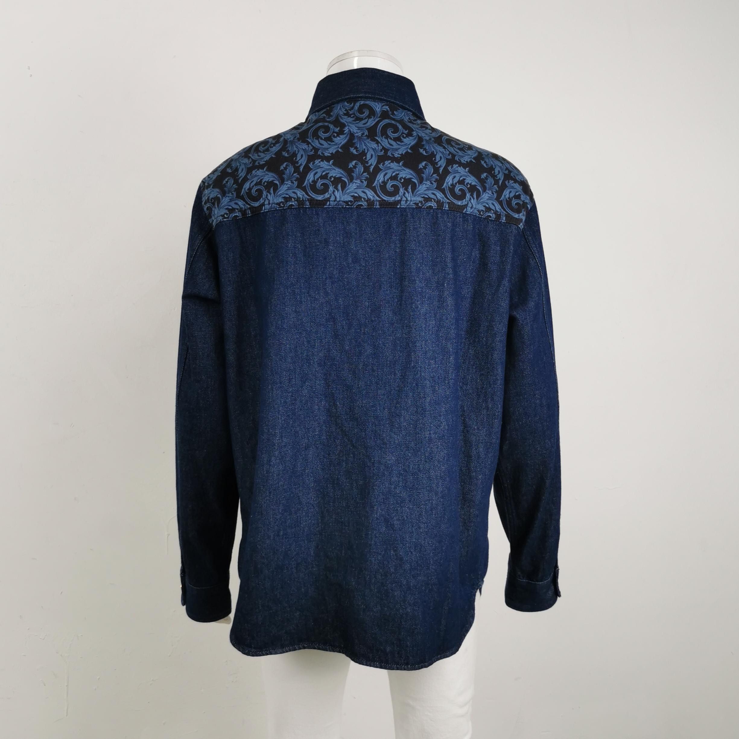 Versace Versace Denim Shirt with Medusa Logo M Size US XL / EU 56 / 4 - 4 Thumbnail