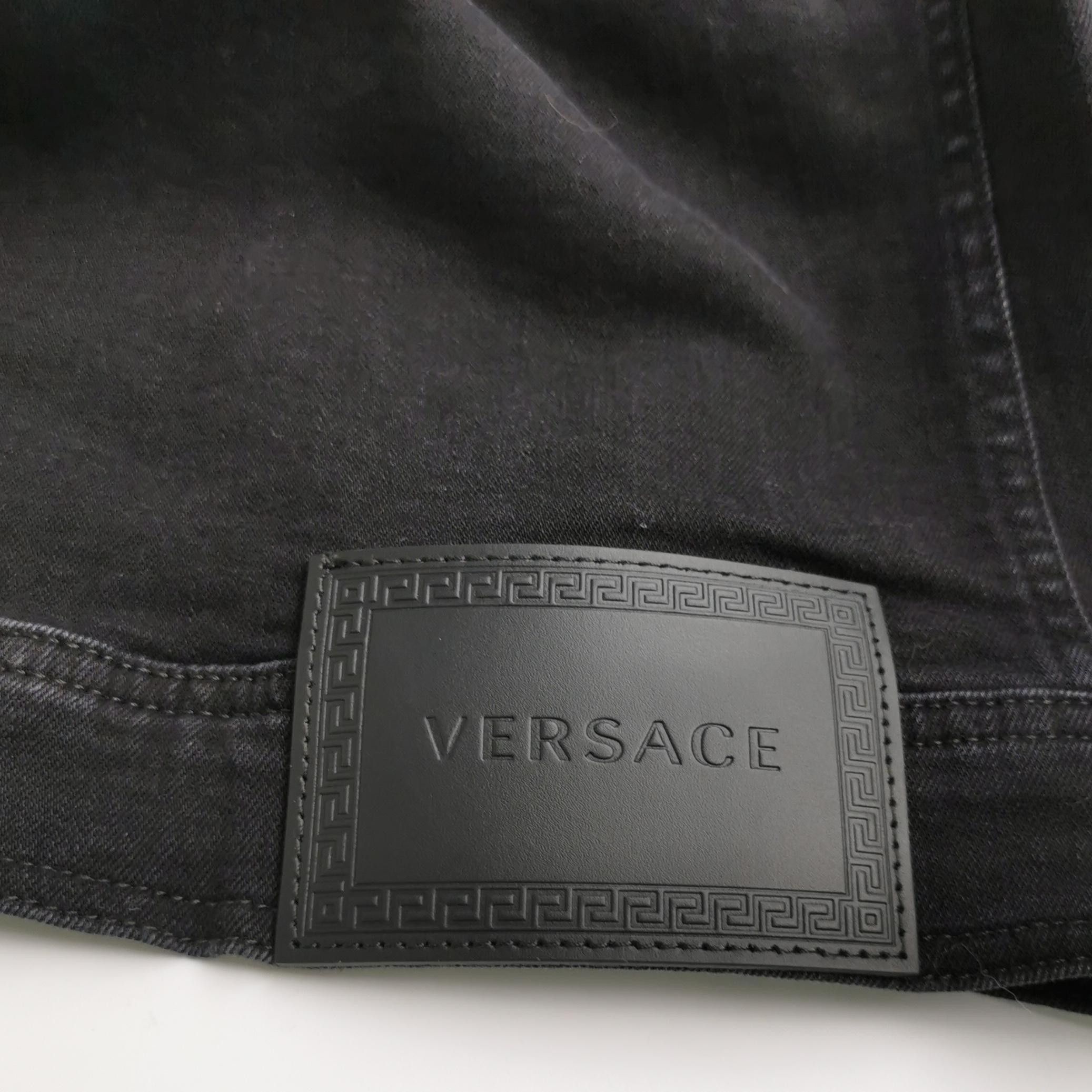 Versace Versace Black Denim Jacket with Gold Buttons L Size US S / EU 44-46 / 1 - 6 Thumbnail