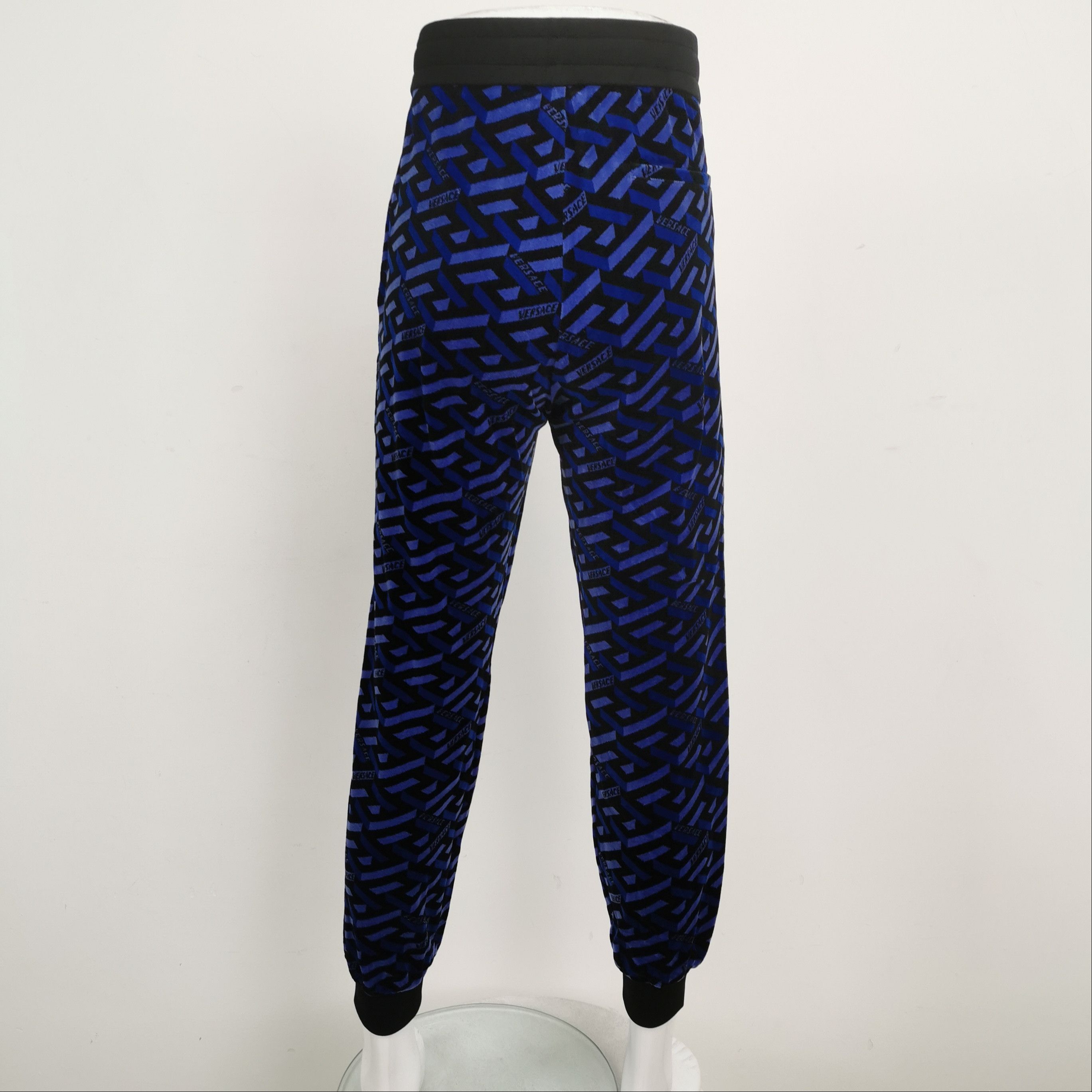 Versace Versace Blue Geometric Pattern Sweatpants Size US 32 / EU 48 - 3 Thumbnail