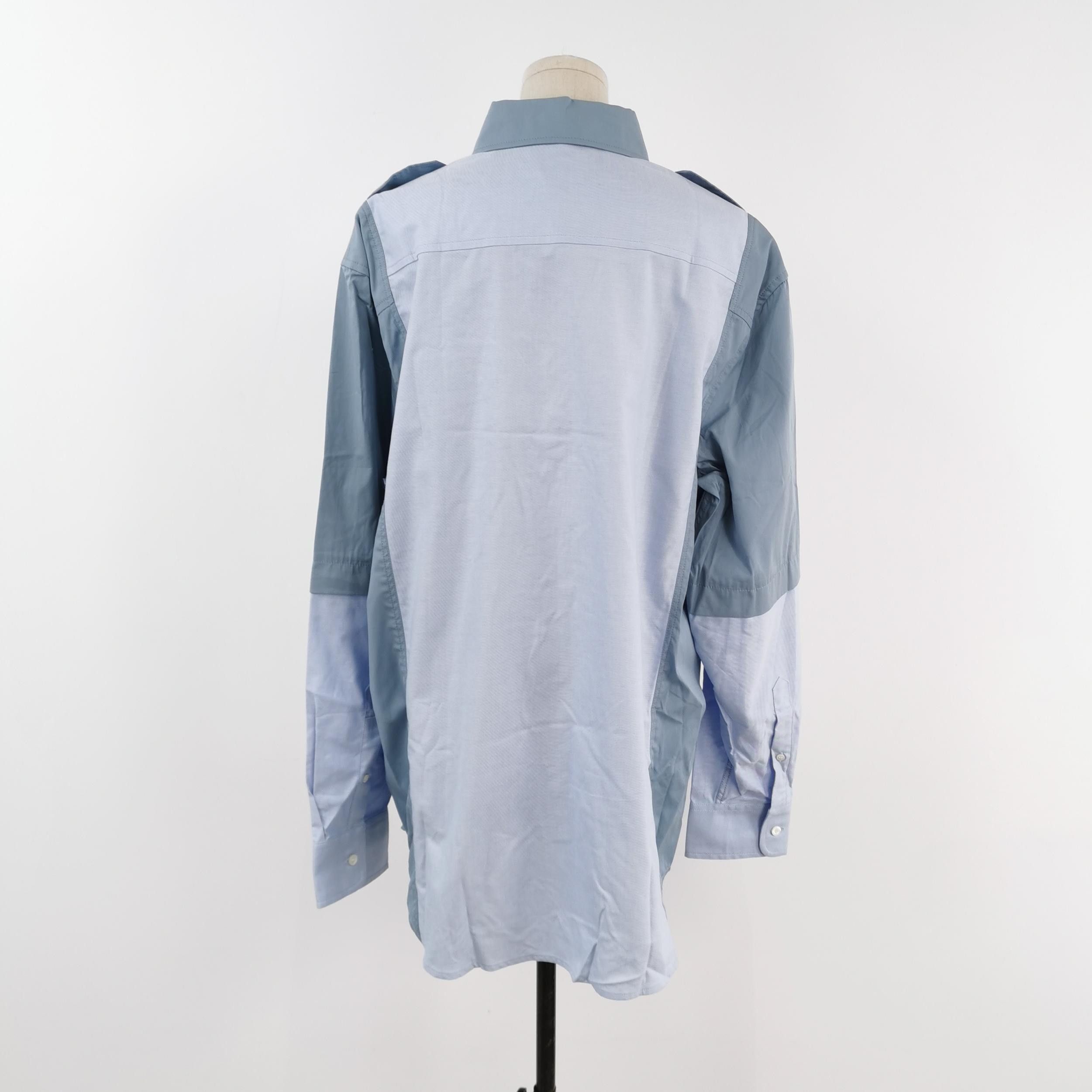 Versace Versace Colorblock Logo Collar Cotton Shirt M Size US L / EU 52-54 / 3 - 3 Thumbnail
