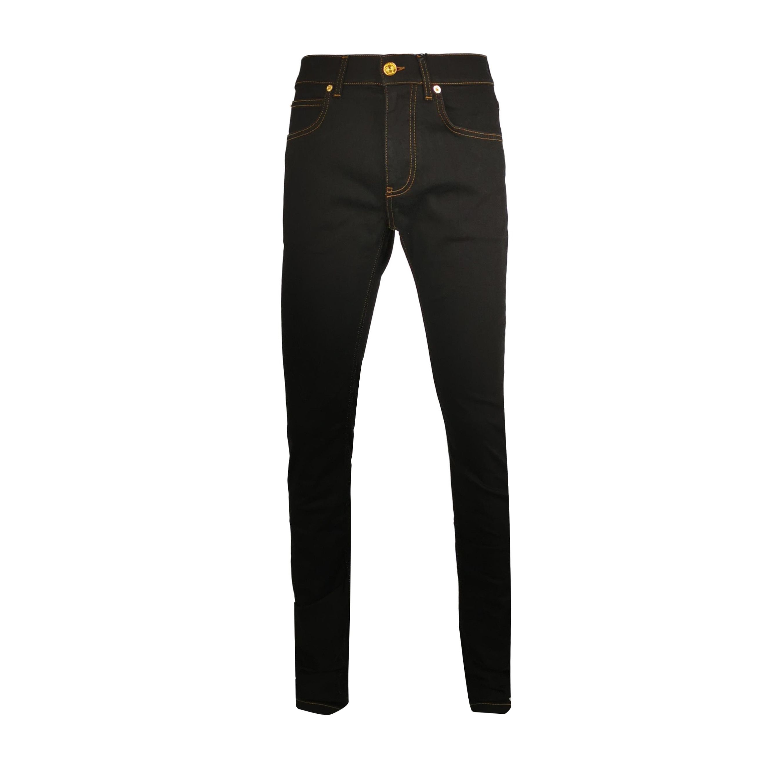 Versace Versace Cotton Logo Slim-Fit Button Pants XS Size US 29 - 2 Thumbnail