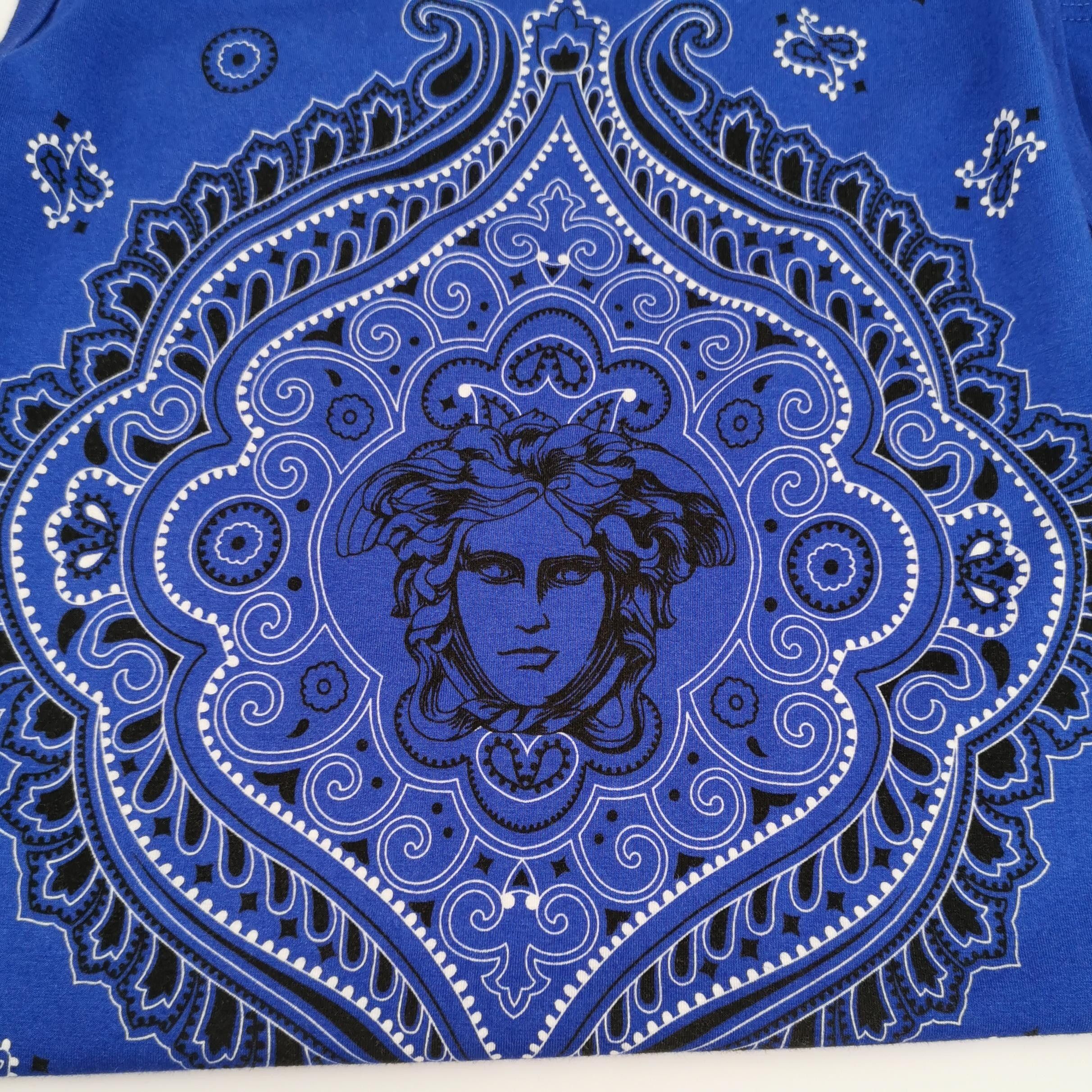 Versace Versace Medusa Print Blue Tank Top L Size US L / EU 52-54 / 3 - 8 Thumbnail