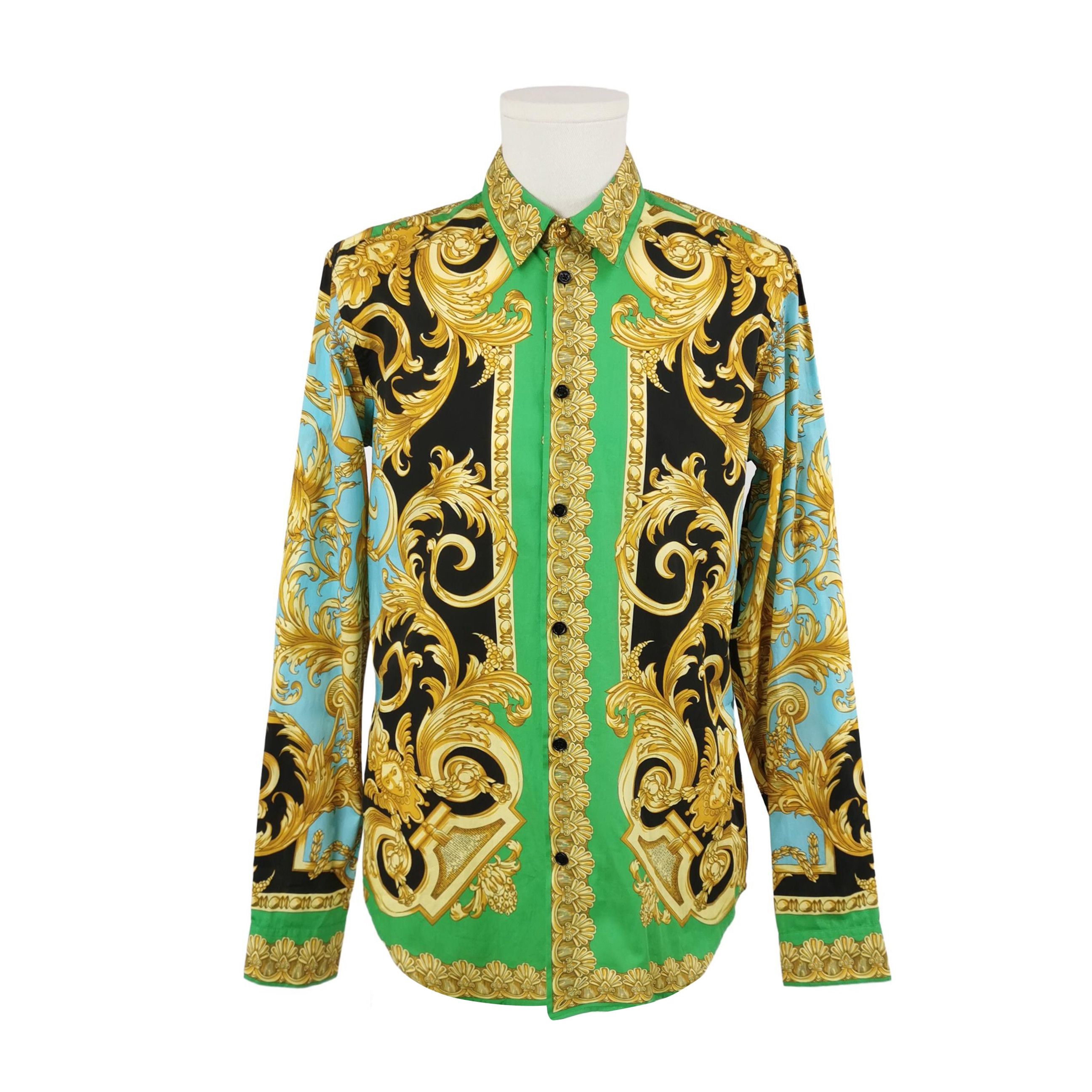 Versace Versace M Size Baroque Print Long-Sleeve Shirt Size US M / EU 48-50 / 2 - 2 Thumbnail