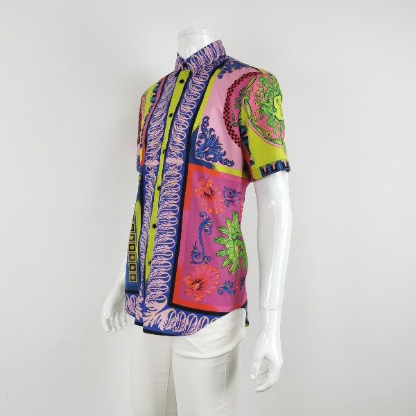 Versace Versace XS Cotton Colorblock Logo Crewneck T-Shirt Size US M / EU 48-50 / 2 - 6 Thumbnail
