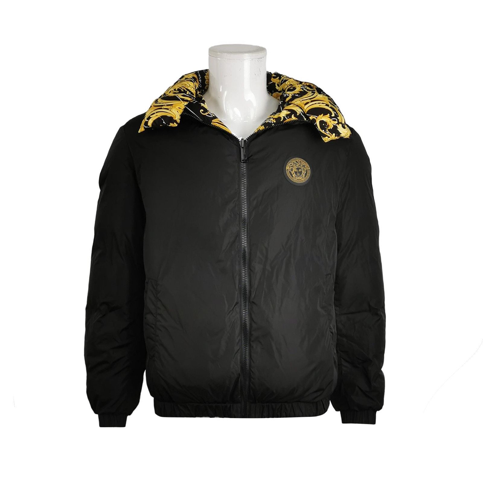 Versace Versace Black Jacket with Gold Medusa Logo M Size US M / EU 48-50 / 2 - 2 Thumbnail