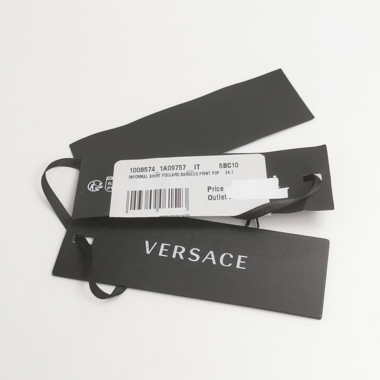 Versace Versace XS Cotton Contrast Collar Button Shirt Size US XS / EU 42 / 0 - 8 Thumbnail