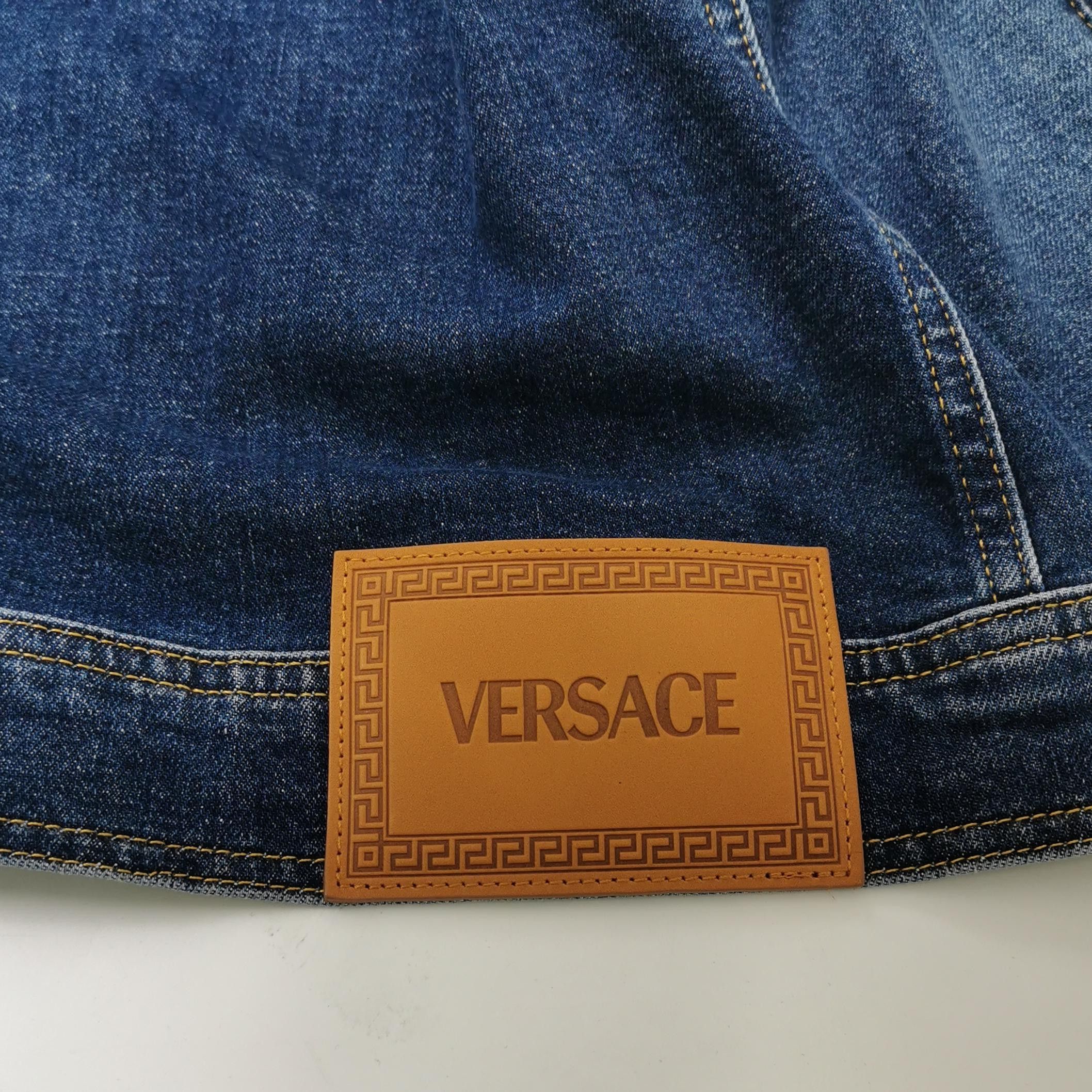 Versace Versace Black Cotton Straight-Leg Pants 56 Size US 27 - 6 Thumbnail