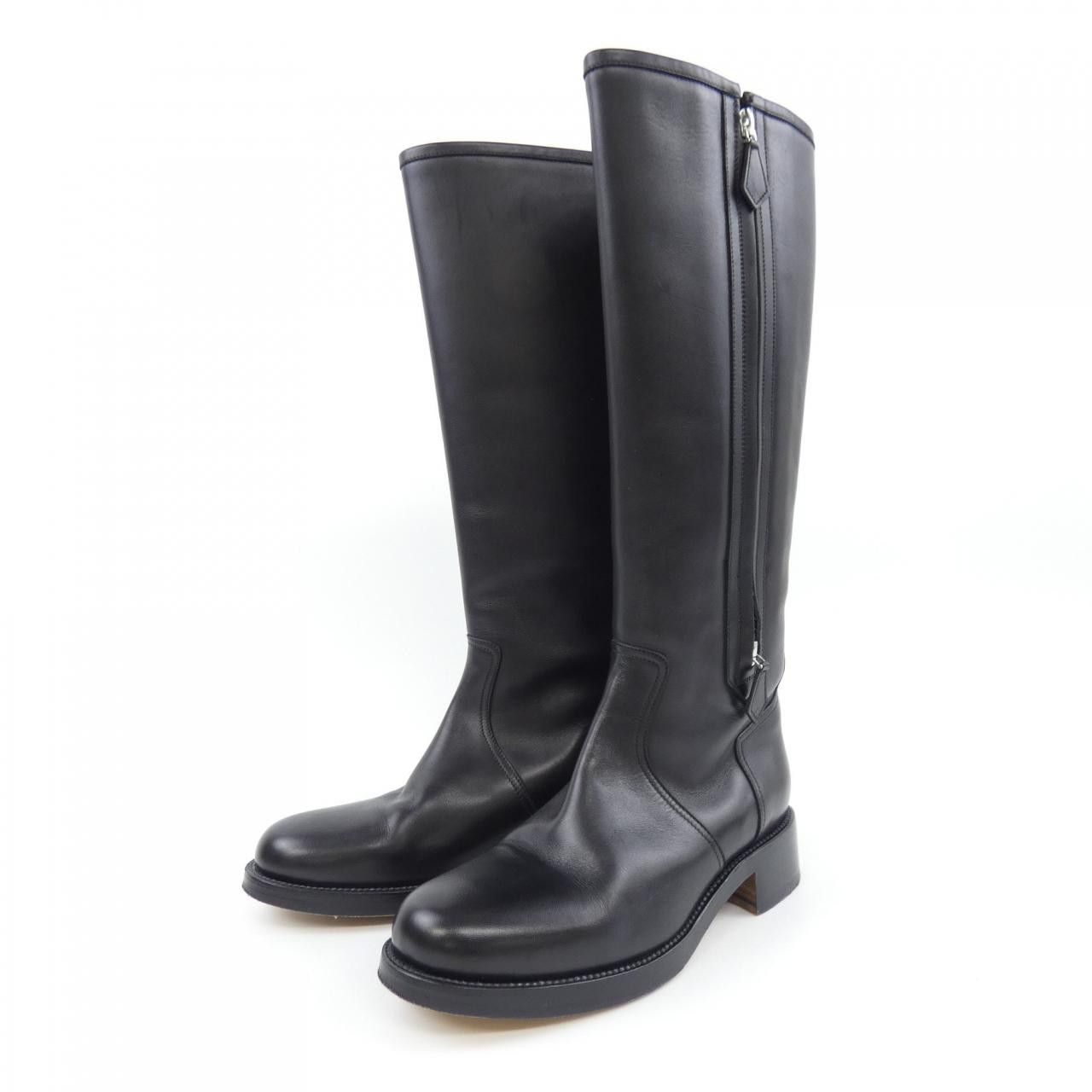 Hermes Hermes Hermes Long Boots Leather Shoes DUTY FREE for USA Size ONE SIZE - 3 Thumbnail