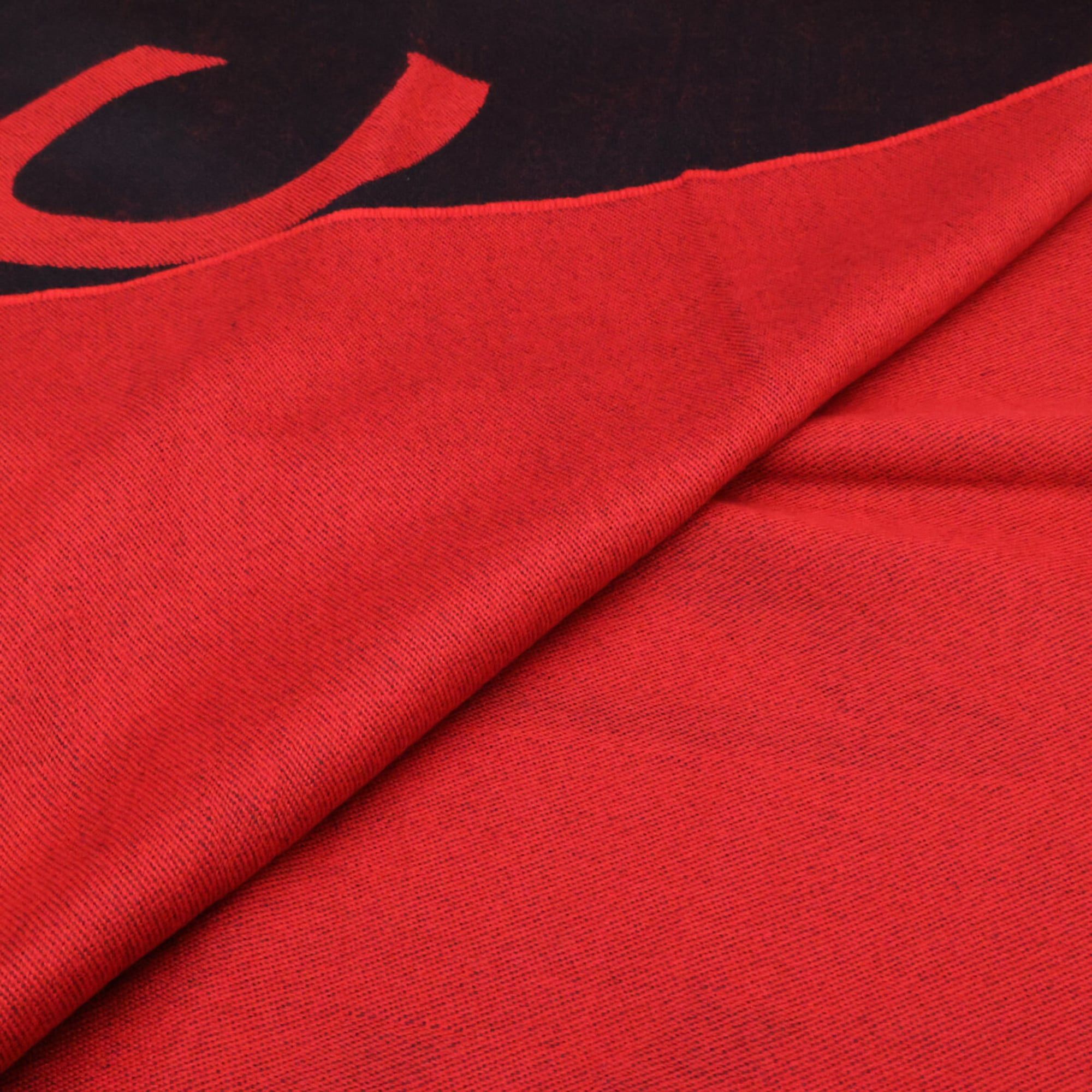Givenchy GIVENCHY GV4518 J4183 Wool Logo Large Stole Black Red Women's Size ONE SIZE - 7 Thumbnail