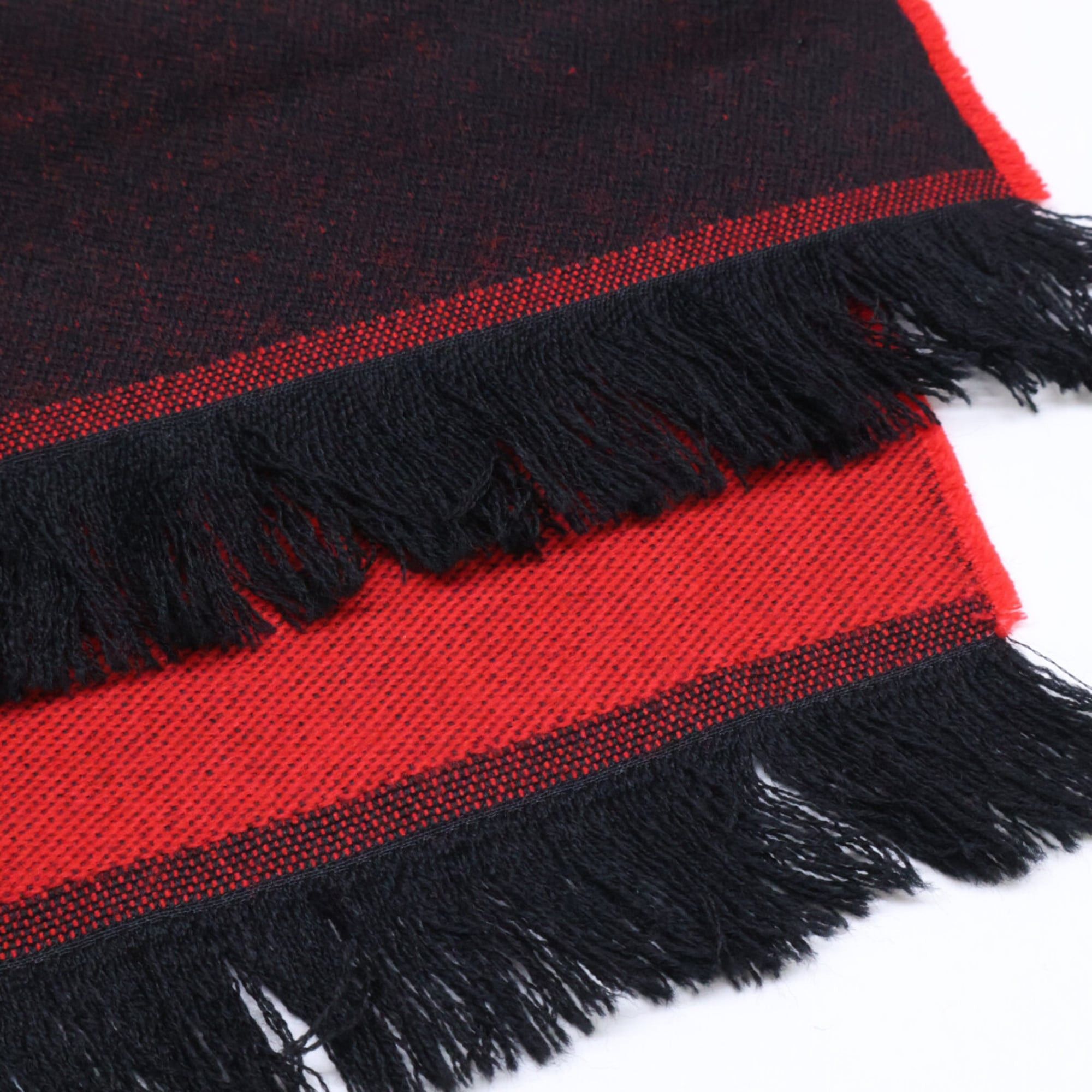 Givenchy GIVENCHY GV4518 J4183 Wool Logo Large Stole Black Red Women's Size ONE SIZE - 6 Thumbnail