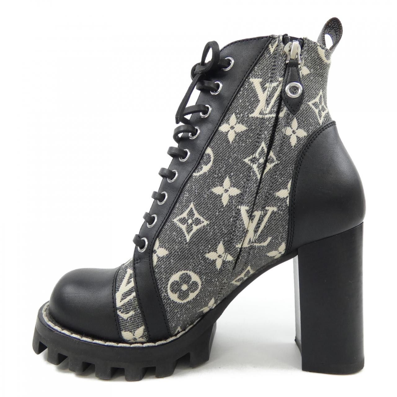 Louis Vuitton Louis Vuitton Louis Vuitton Star Trail Monogram Denim Boots Textile Shoes DUTY FREE for USA Size ONE SIZE - 2 Thumbnail