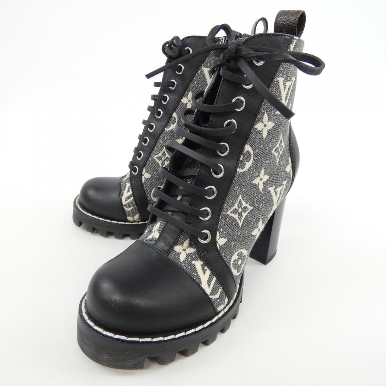Louis Vuitton Louis Vuitton Louis Vuitton Star Trail Monogram Denim Boots Textile Shoes DUTY FREE for USA Size ONE SIZE - 3 Thumbnail