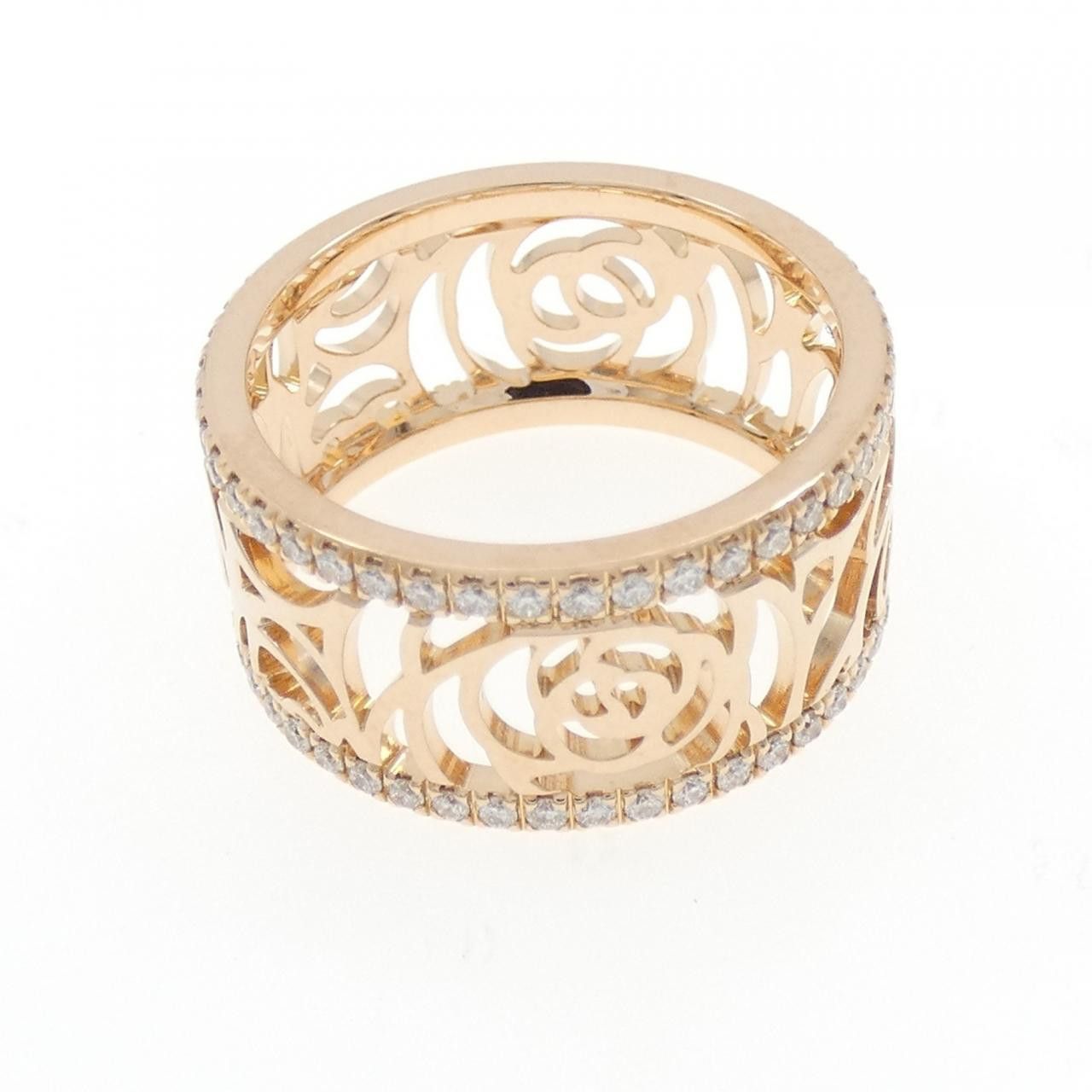 Chanel Chanel Chanel Camelia 750 Pink Gold Diamond Ring Precious Metal Ring J3933 DUTY FREE for USA Size ONE SIZE - 3 Thumbnail