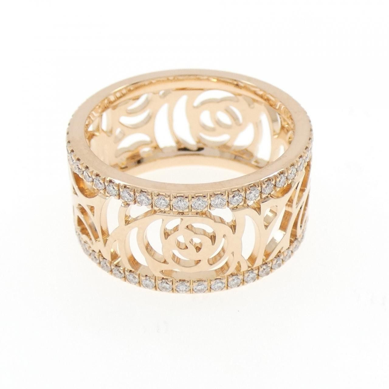 Chanel Chanel Chanel Camelia 750 Pink Gold Diamond Ring Precious Metal Ring J3933 DUTY FREE for USA Size ONE SIZE - 2 Thumbnail