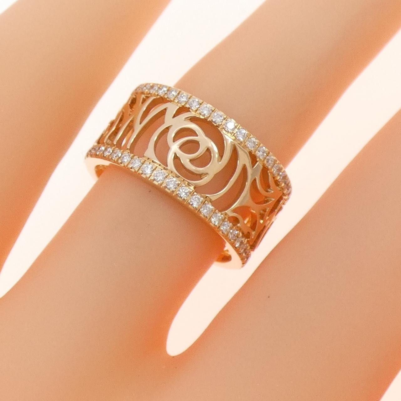 Chanel Chanel Chanel Camelia 750 Pink Gold Diamond Ring Precious Metal Ring J3933 DUTY FREE for USA Size ONE SIZE - 5 Thumbnail