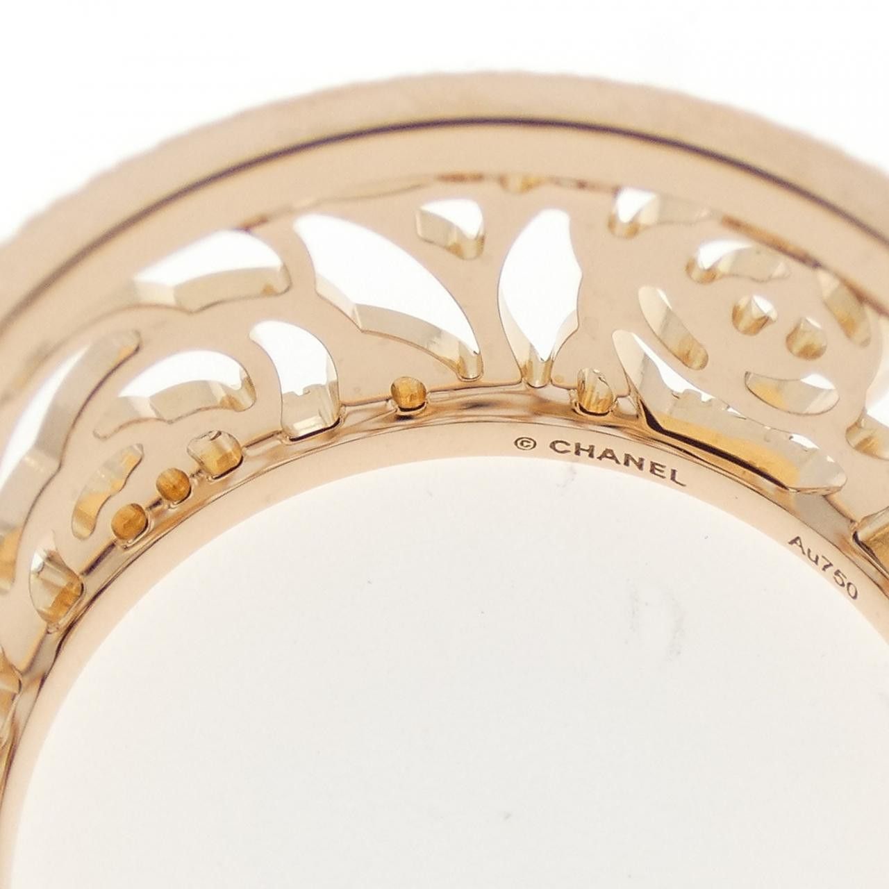 Chanel Chanel Chanel Camelia 750 Pink Gold Diamond Ring Precious Metal Ring J3933 DUTY FREE for USA Size ONE SIZE - 4 Thumbnail