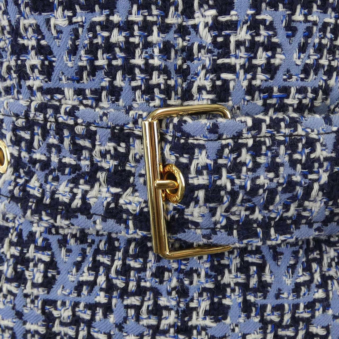 Louis Vuitton Louis Vuitton Louis Vuitton Monogram Tweed Dress Textile Dresses FMDR29JM8 DUTY FREE for USA Size ONE SIZE - 7 Thumbnail